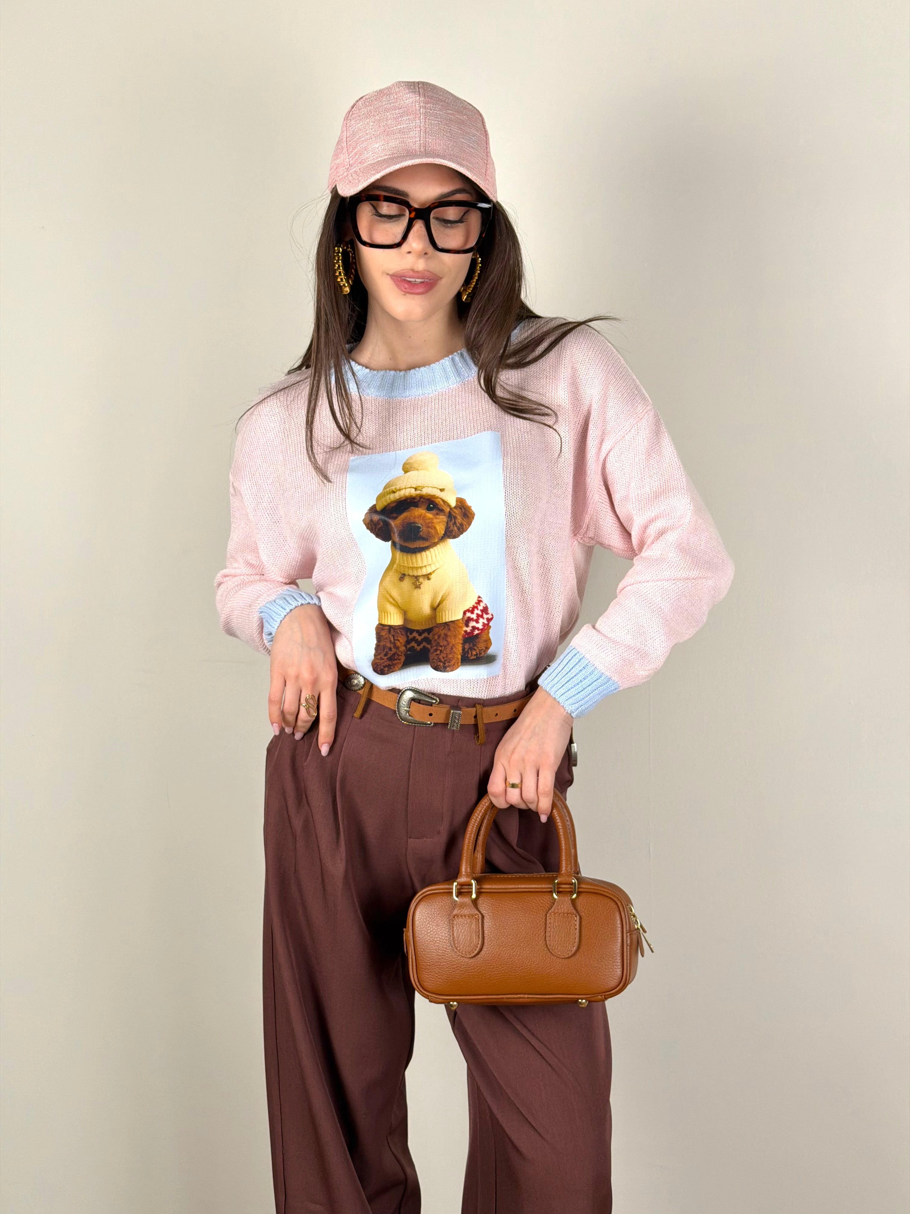 Maglia Barboncino rosa