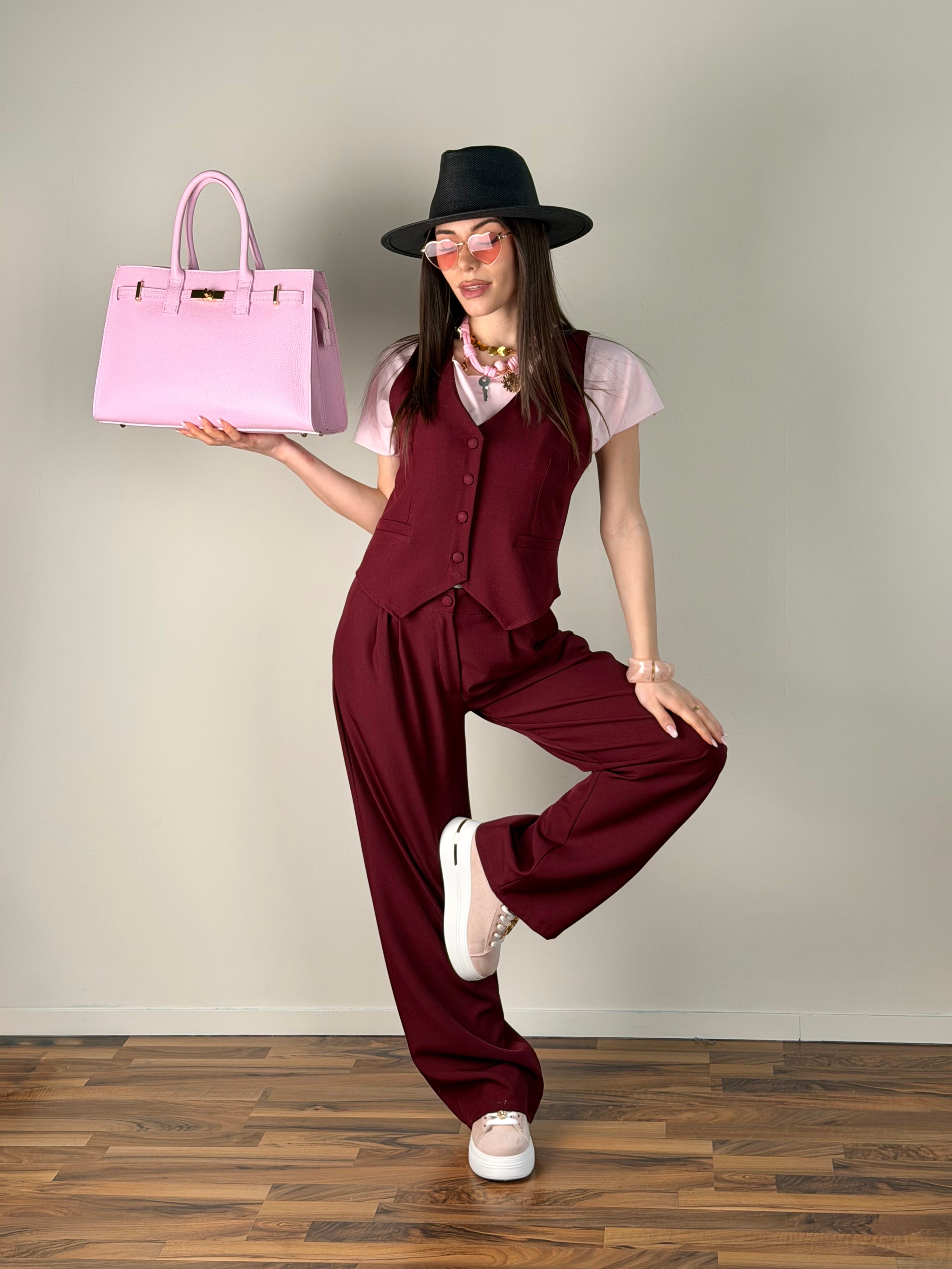 Gilet Luxe bordeaux