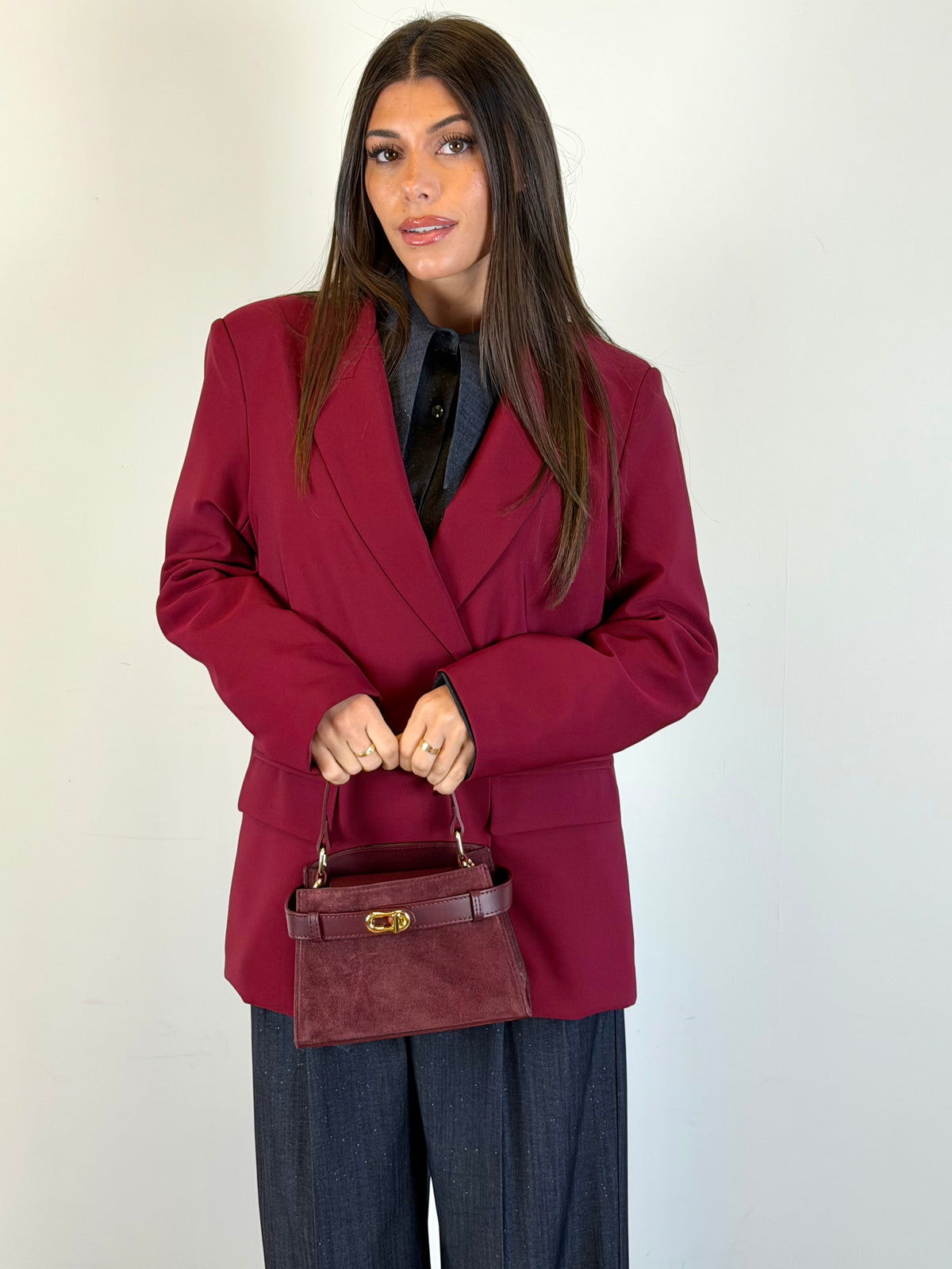 Giacca Flare bordeaux