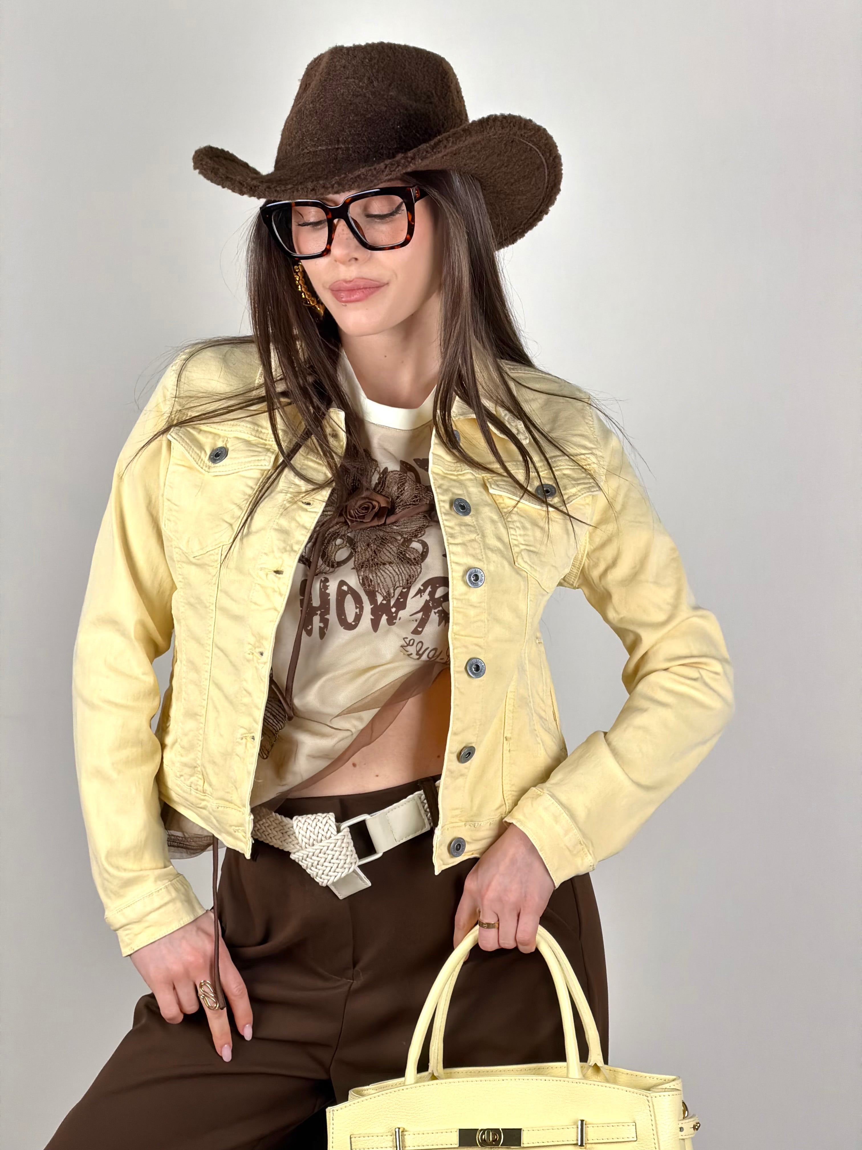 Giubbino jeans Spring giallo
