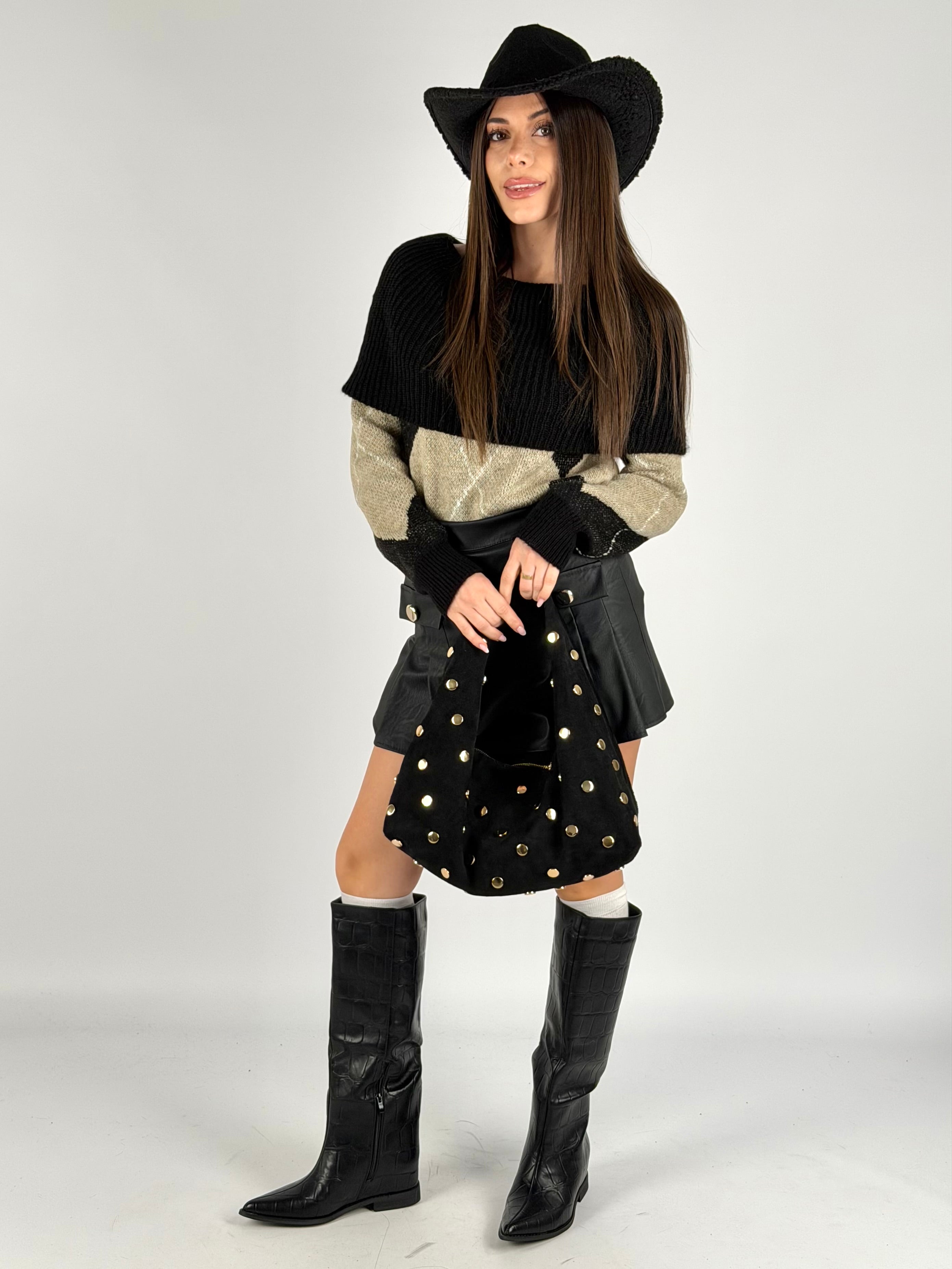 Panta gonna Lara nero