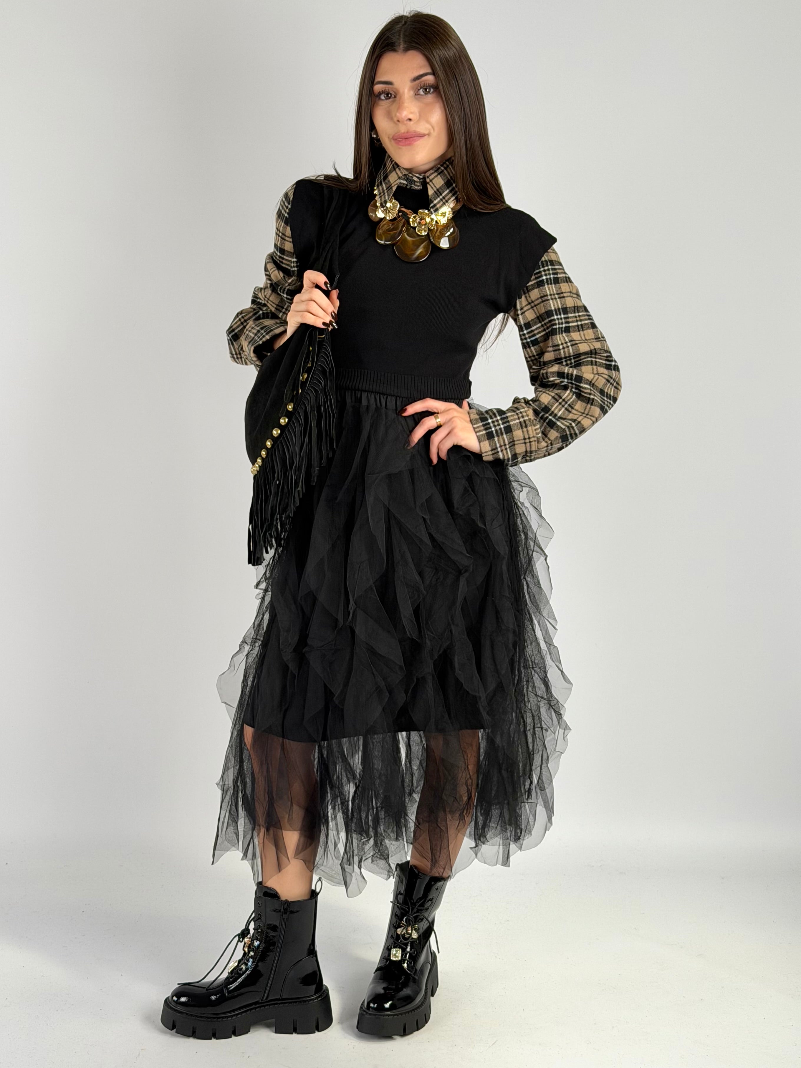 Abito tulle nero