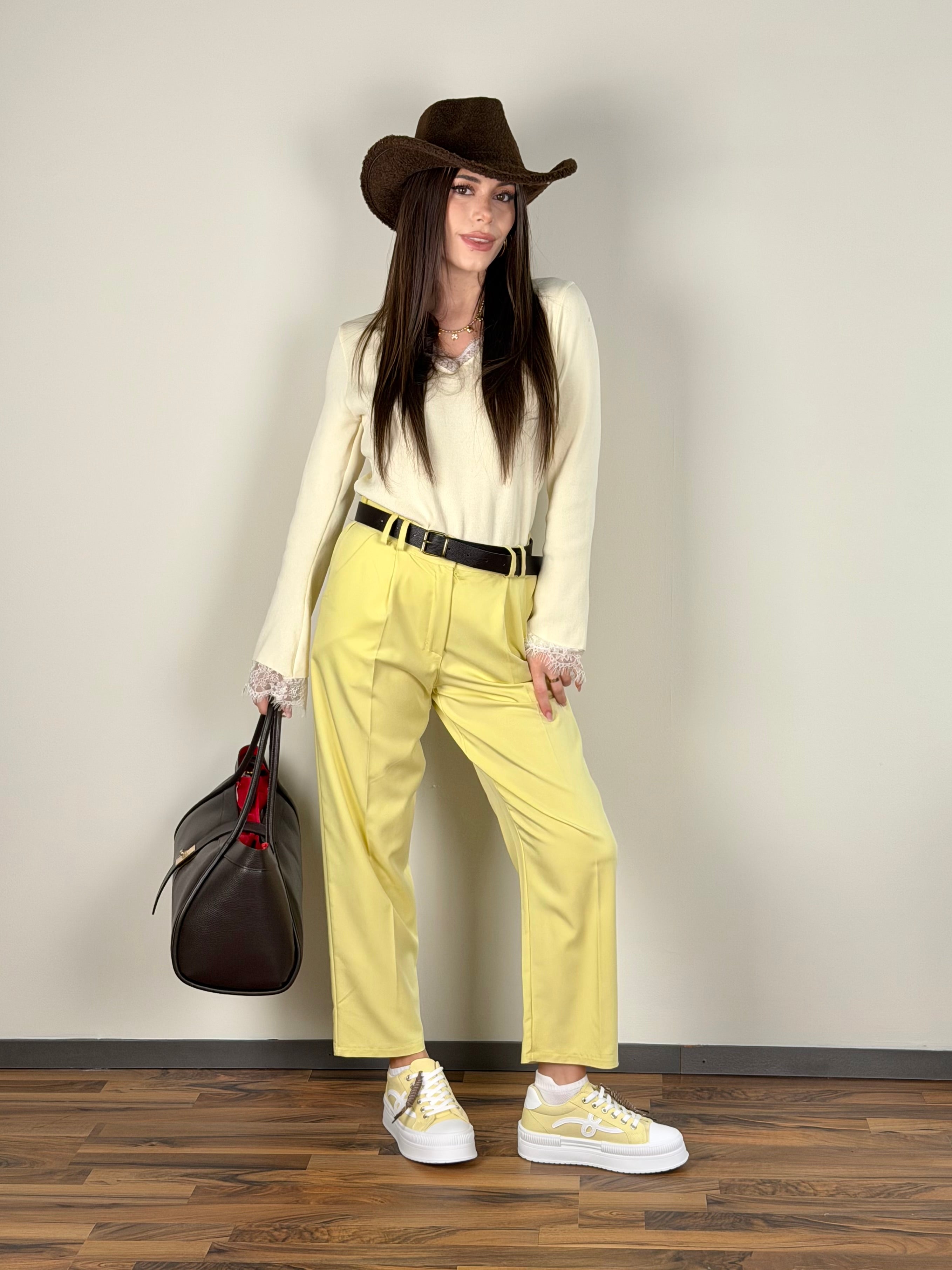 Pantalone Celine giallo