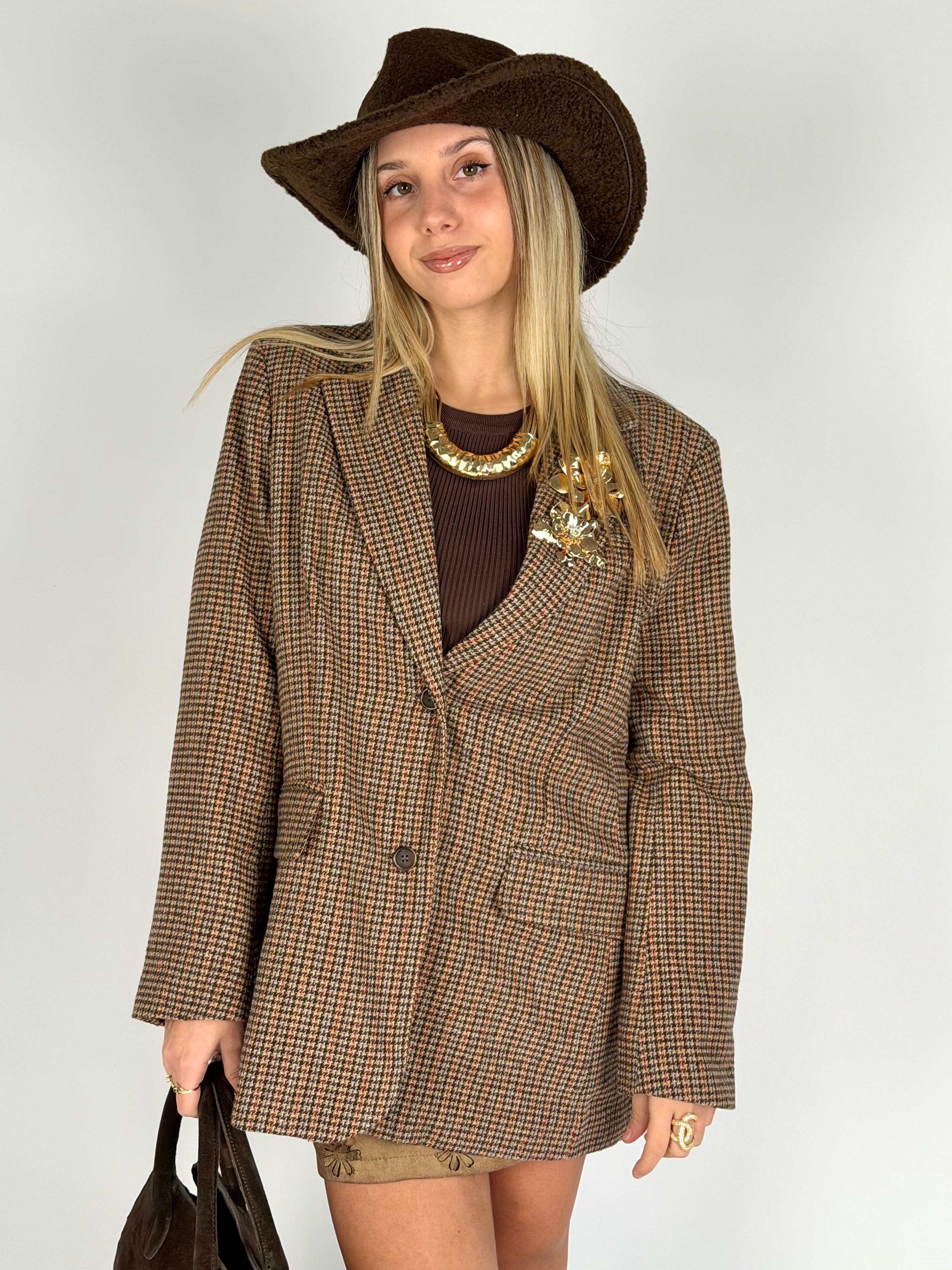 Giacca pied poule spille