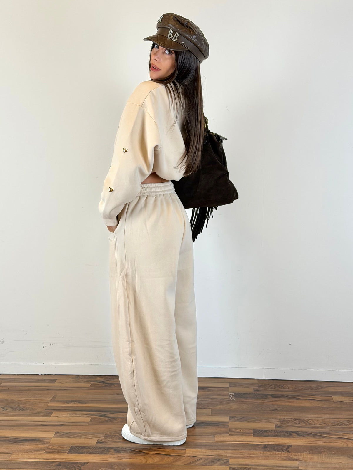 Pantalone tuta Romantica beige