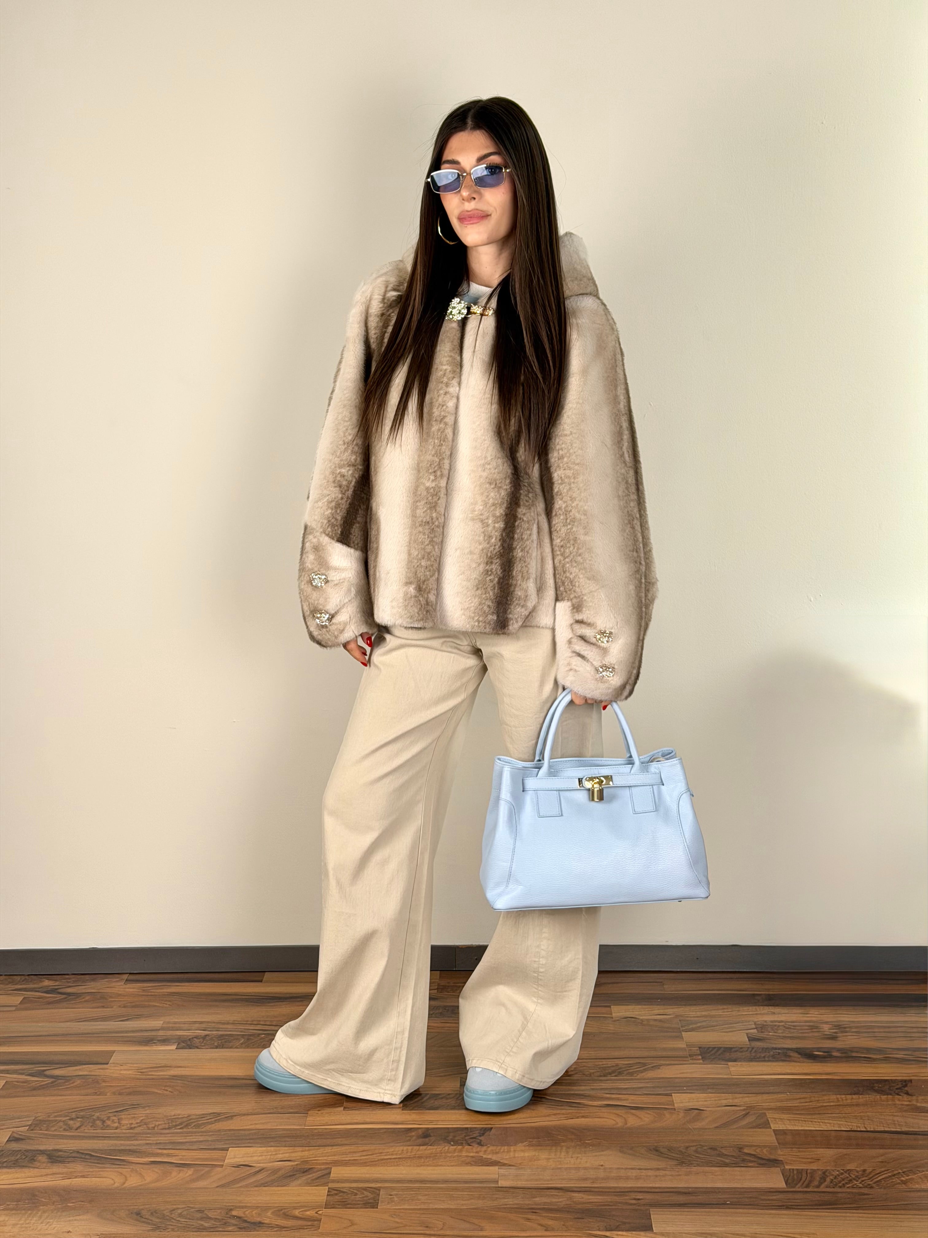 Pelliccia Evelin beige