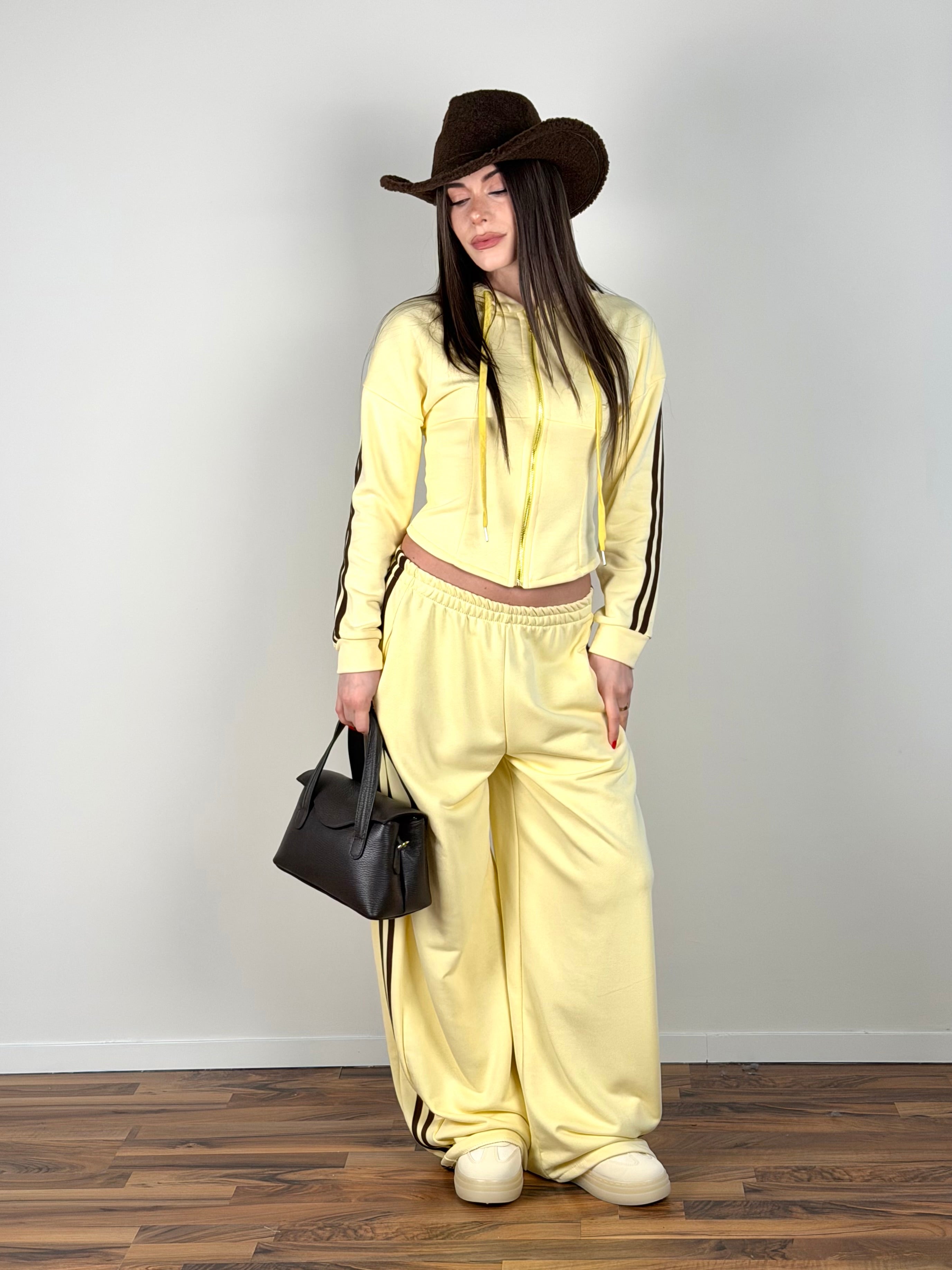 Pantalone tuta iconic gialla