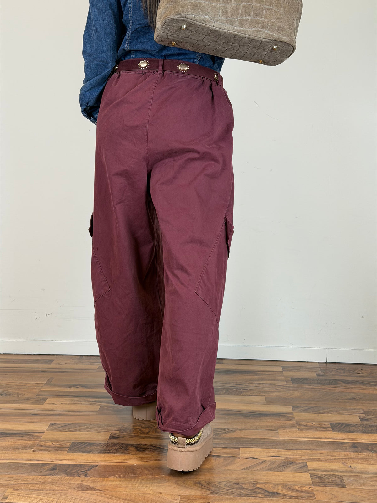 Pantalone Loren bordeaux
