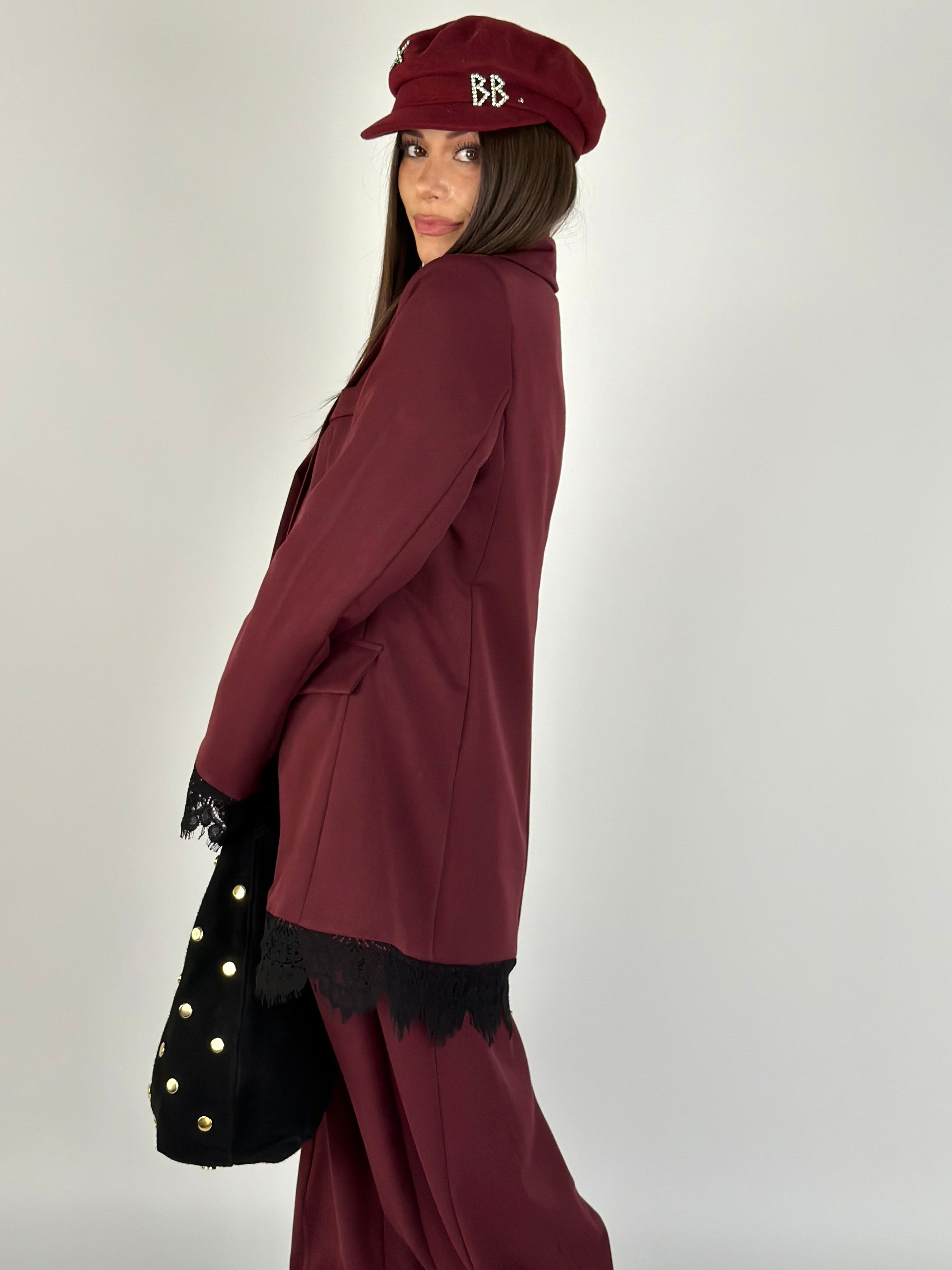 Giacca parigina bordeaux