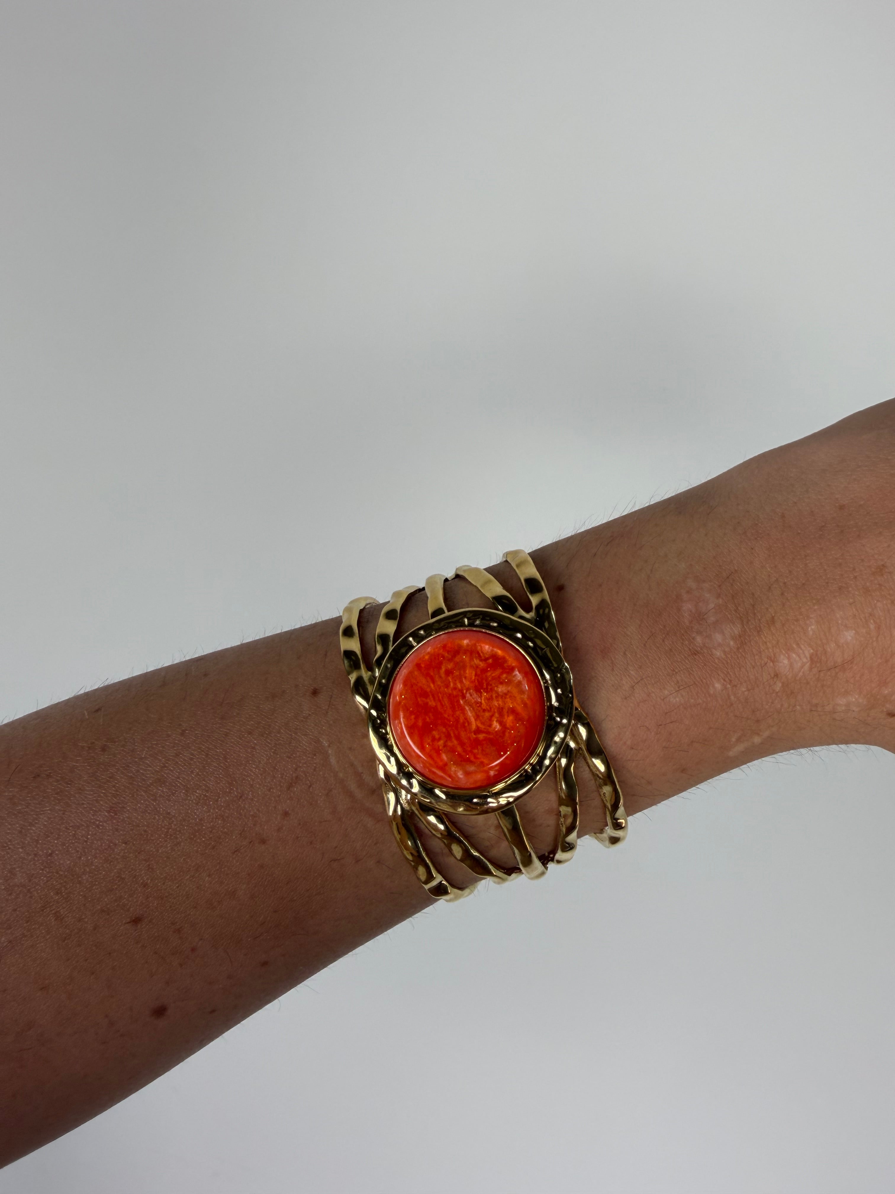 Bracciale rigido ARANCIONE - collezione HAPPY