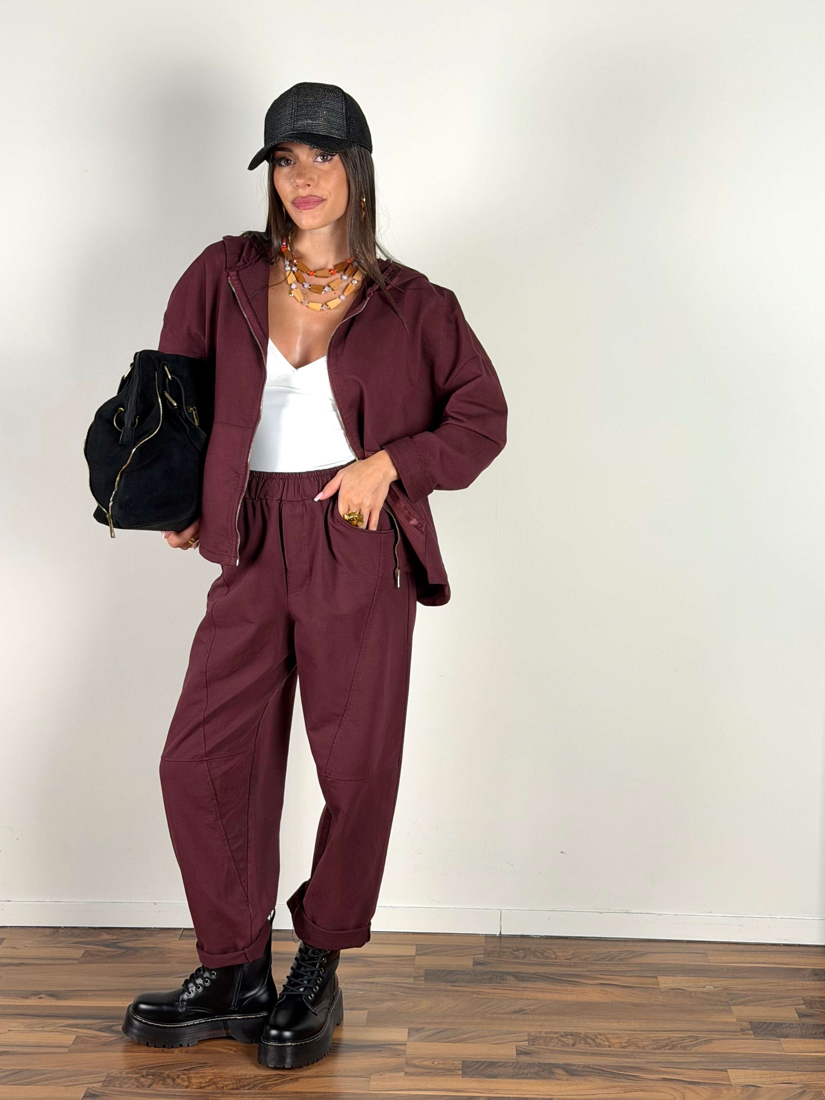 Felpa Divine bordeaux