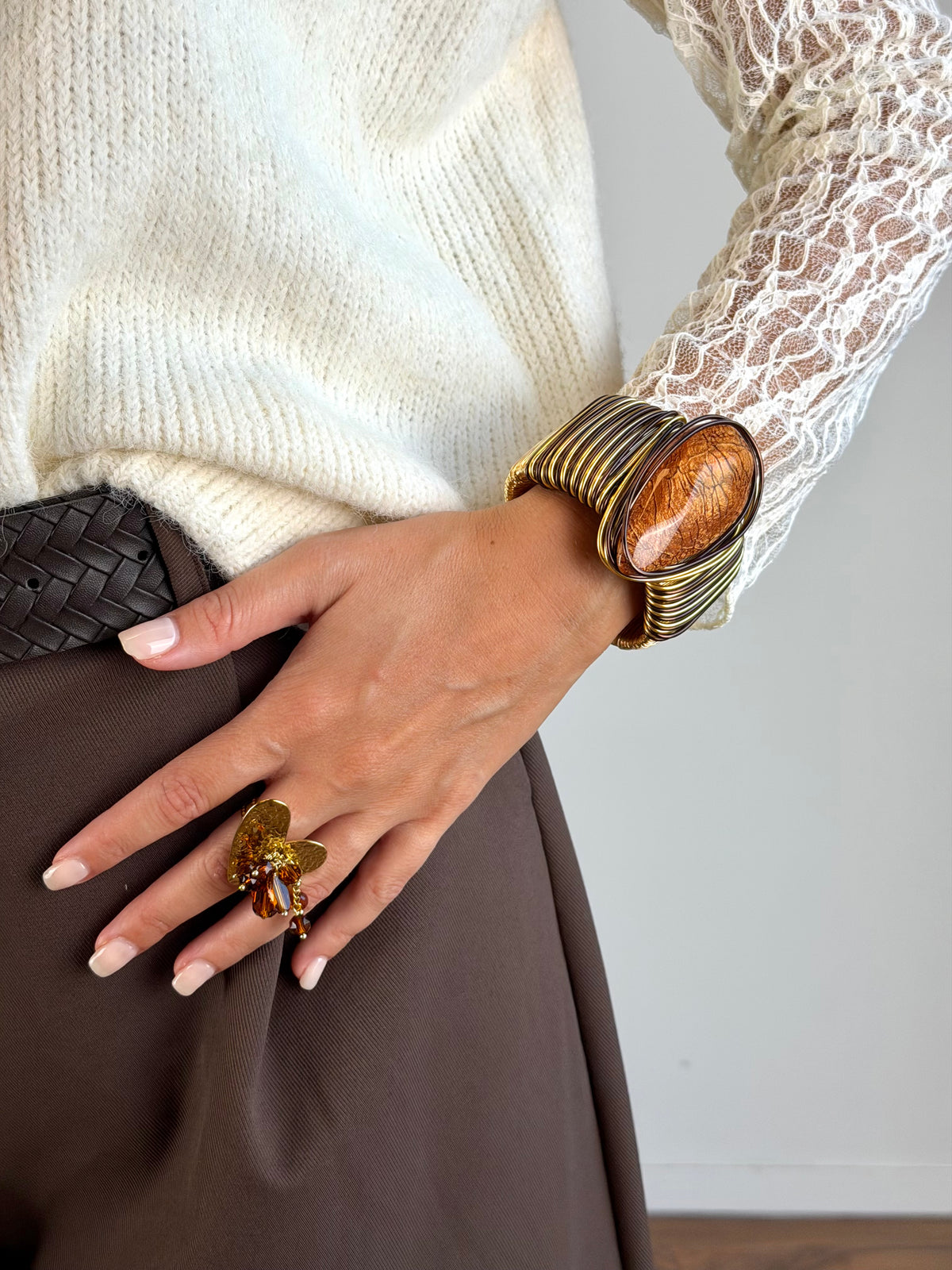 Bracciale goccia - collezione champagne
