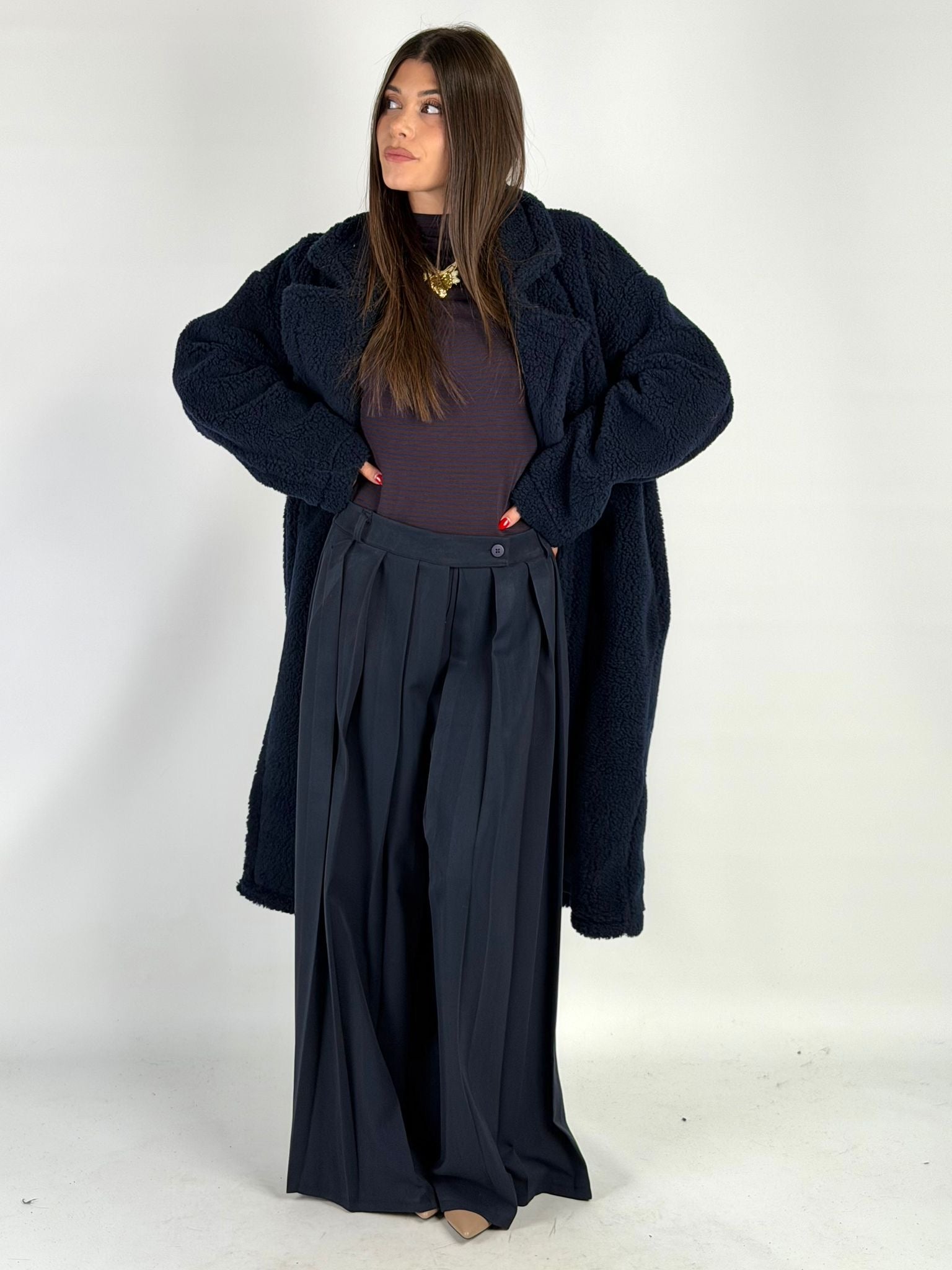 Teddy lungo Moira blu