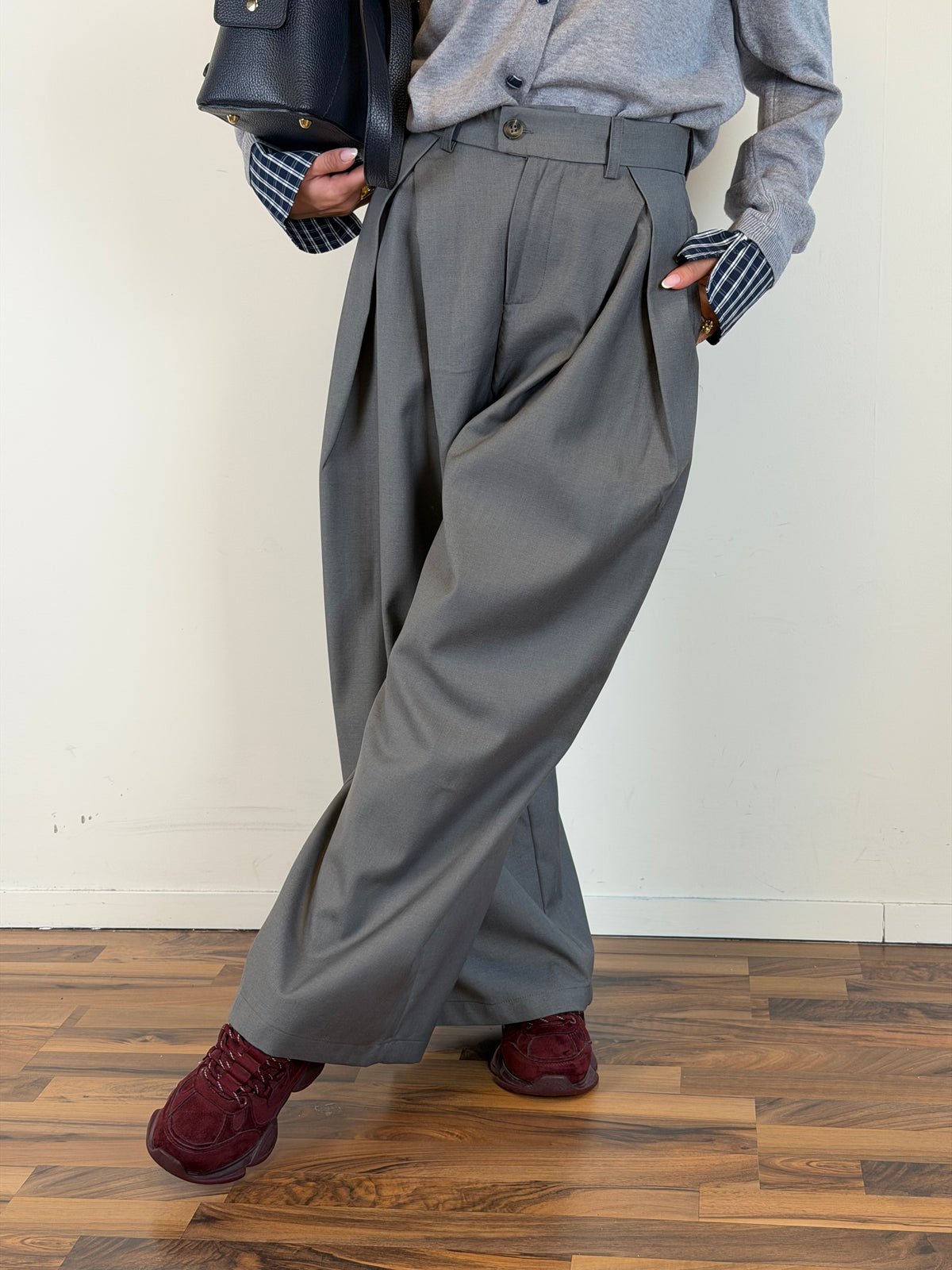 Pantalone old school grigio