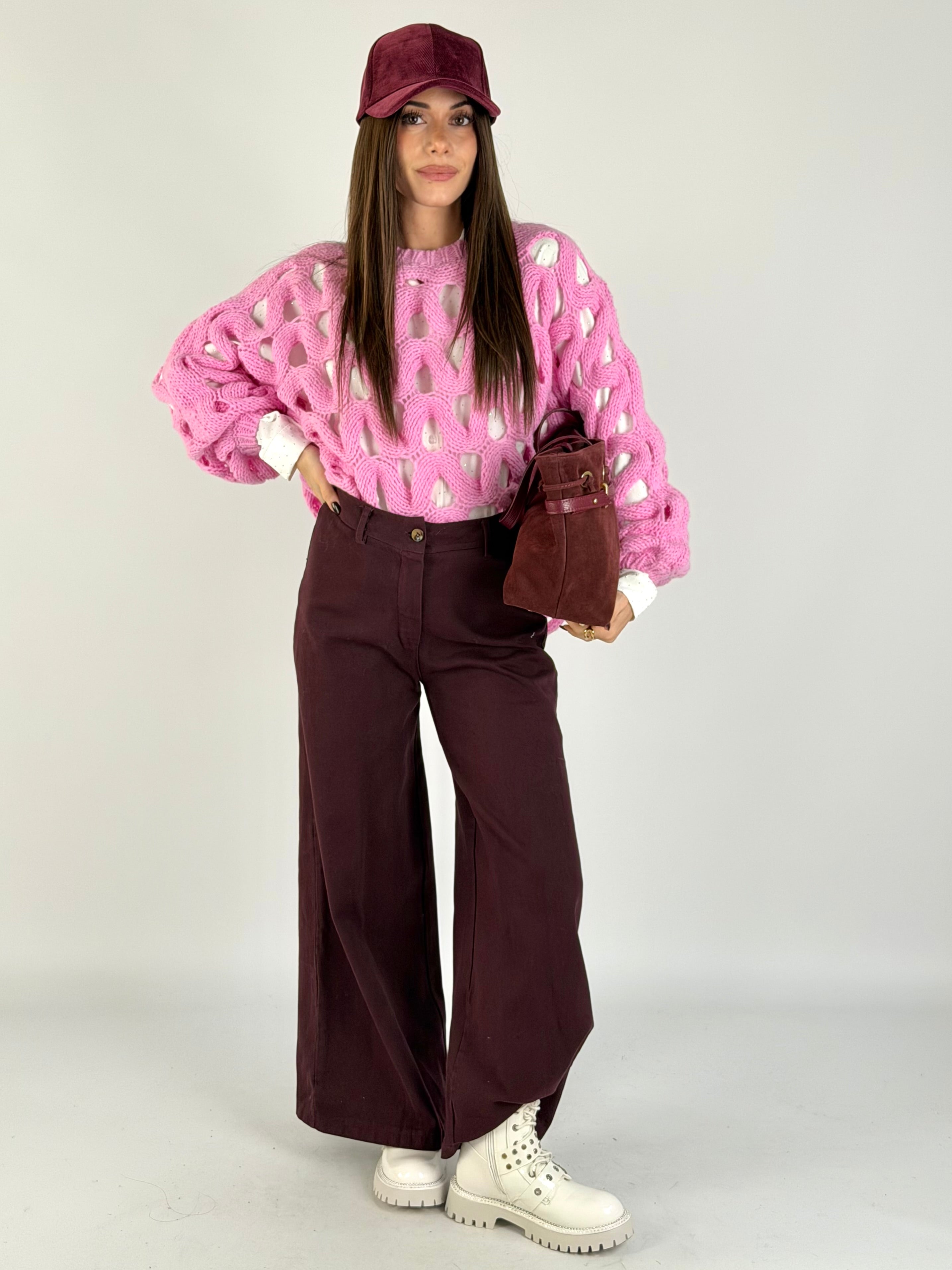 Pantalone Micol bordeaux