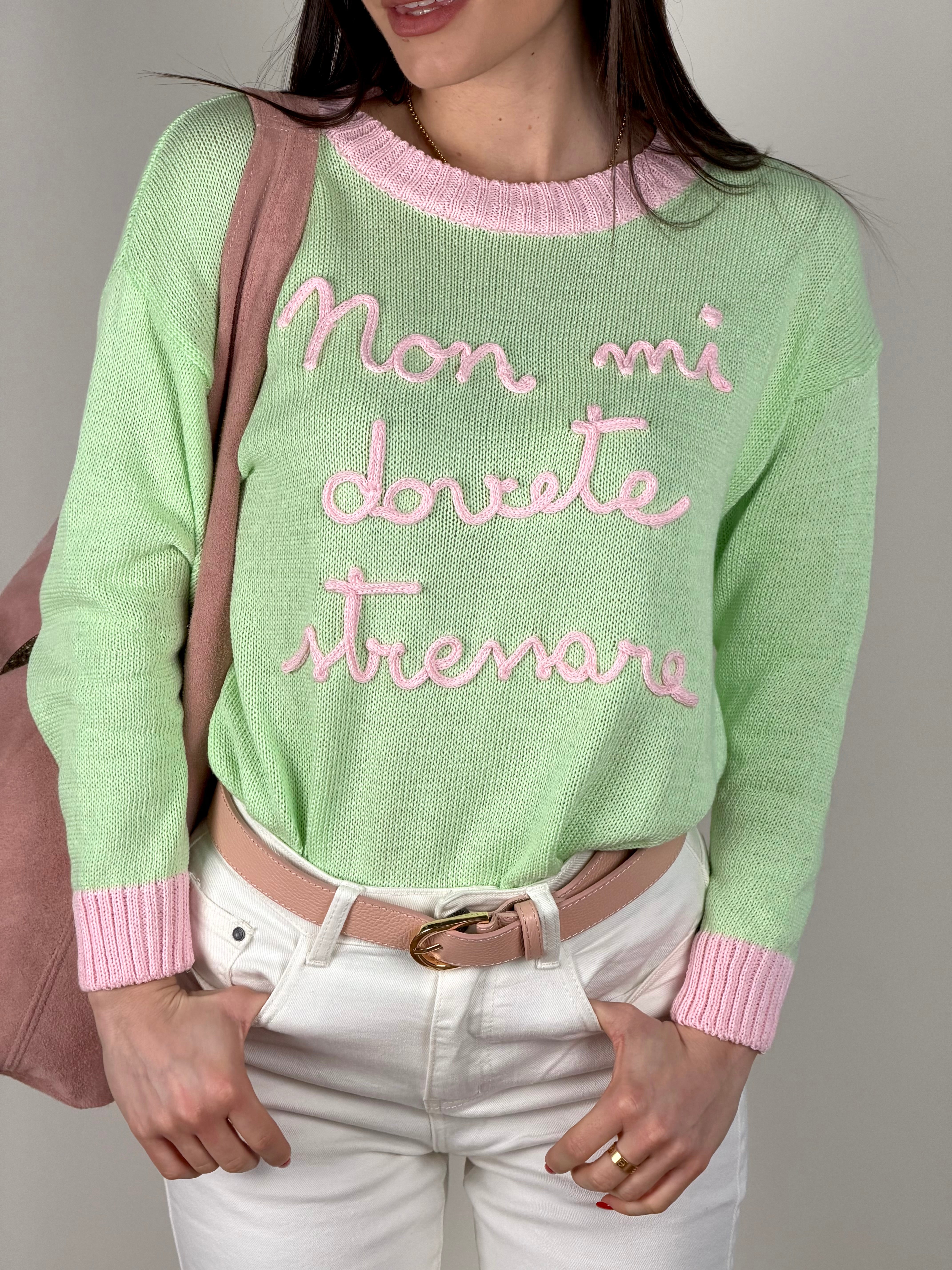 Maglia non mi stressare verde