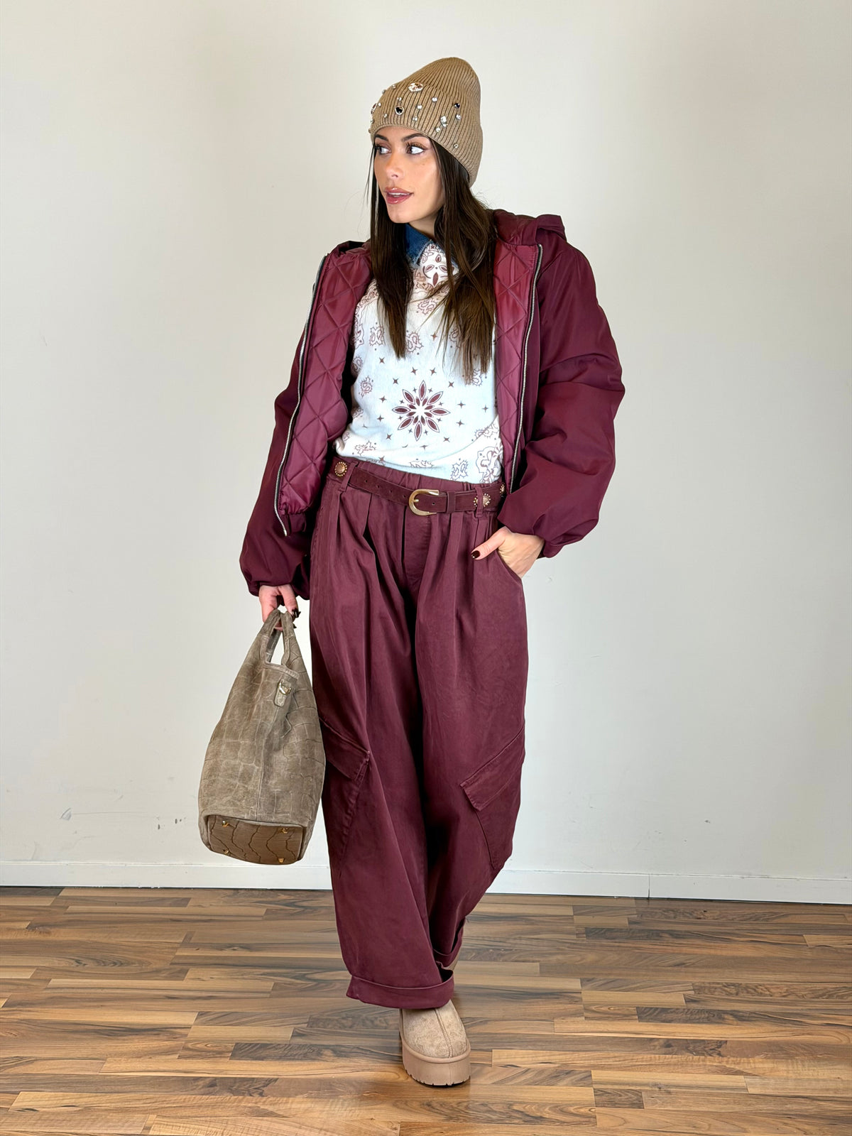 Giubbino Loren bordeaux