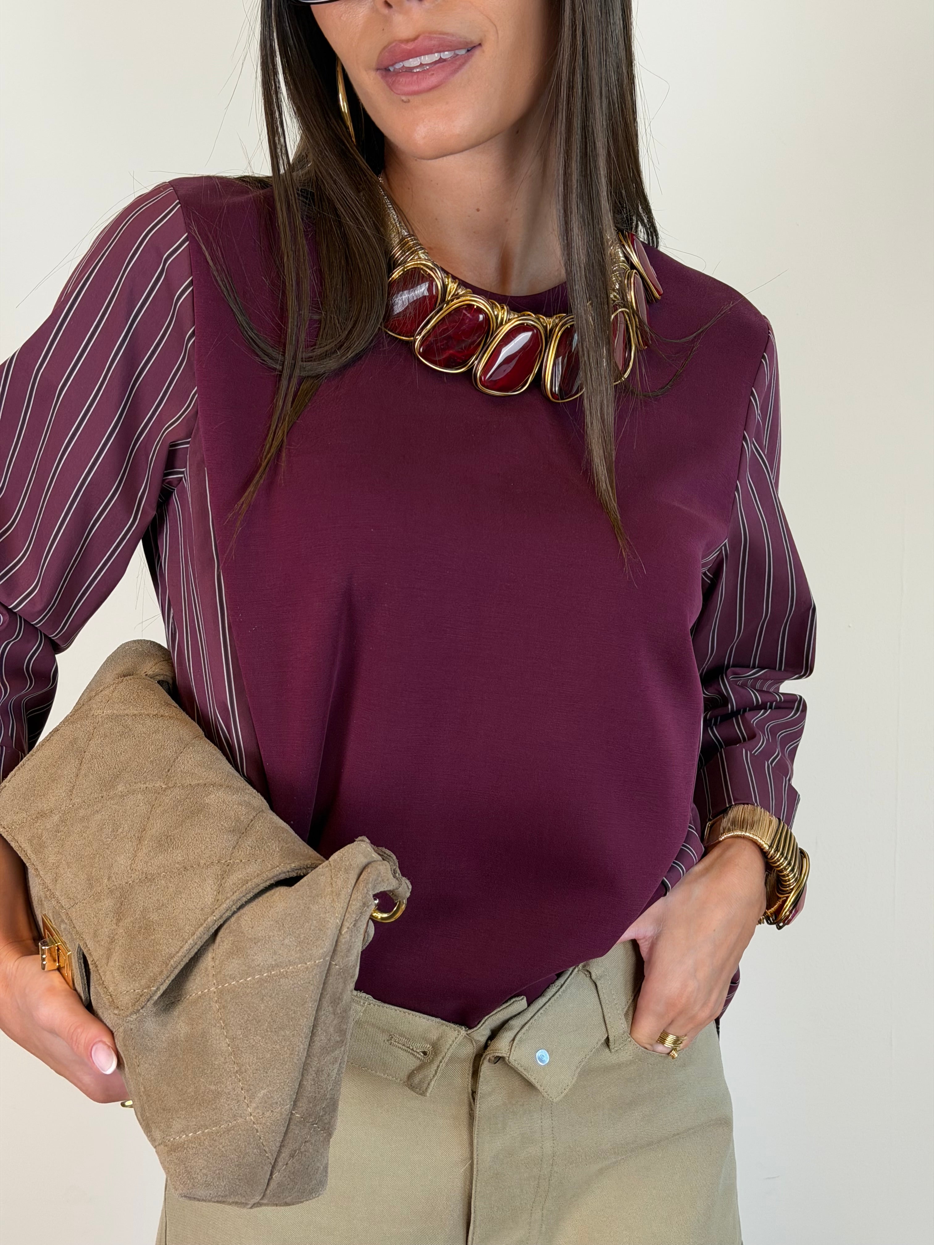 Maglia Glamour bordeaux