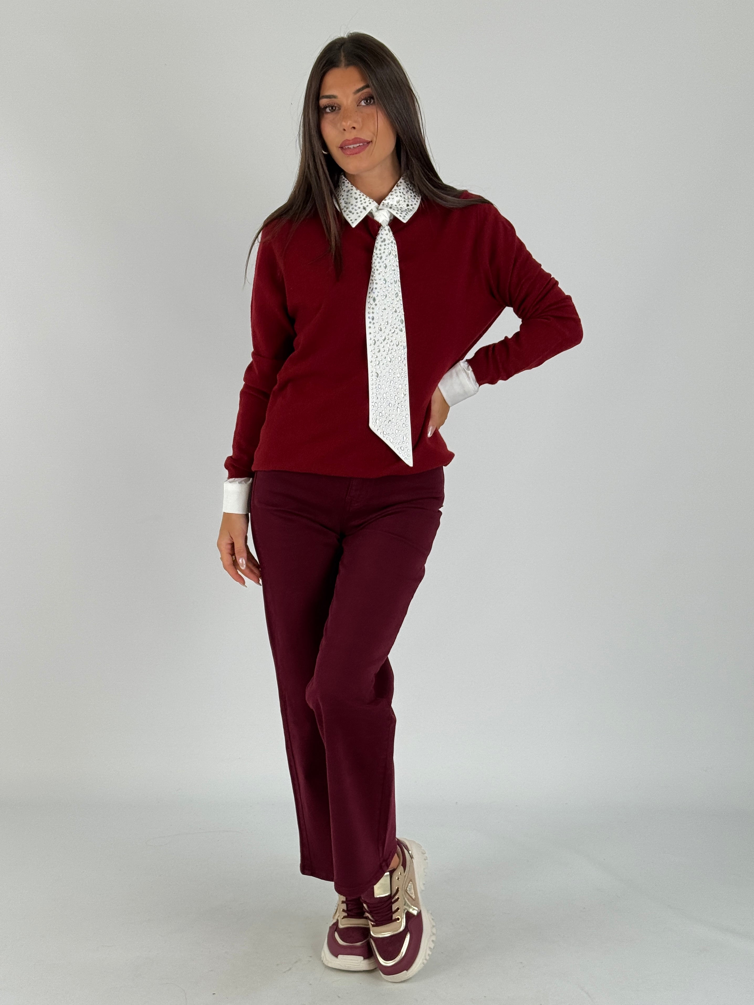 Maglia Vicy bordeaux