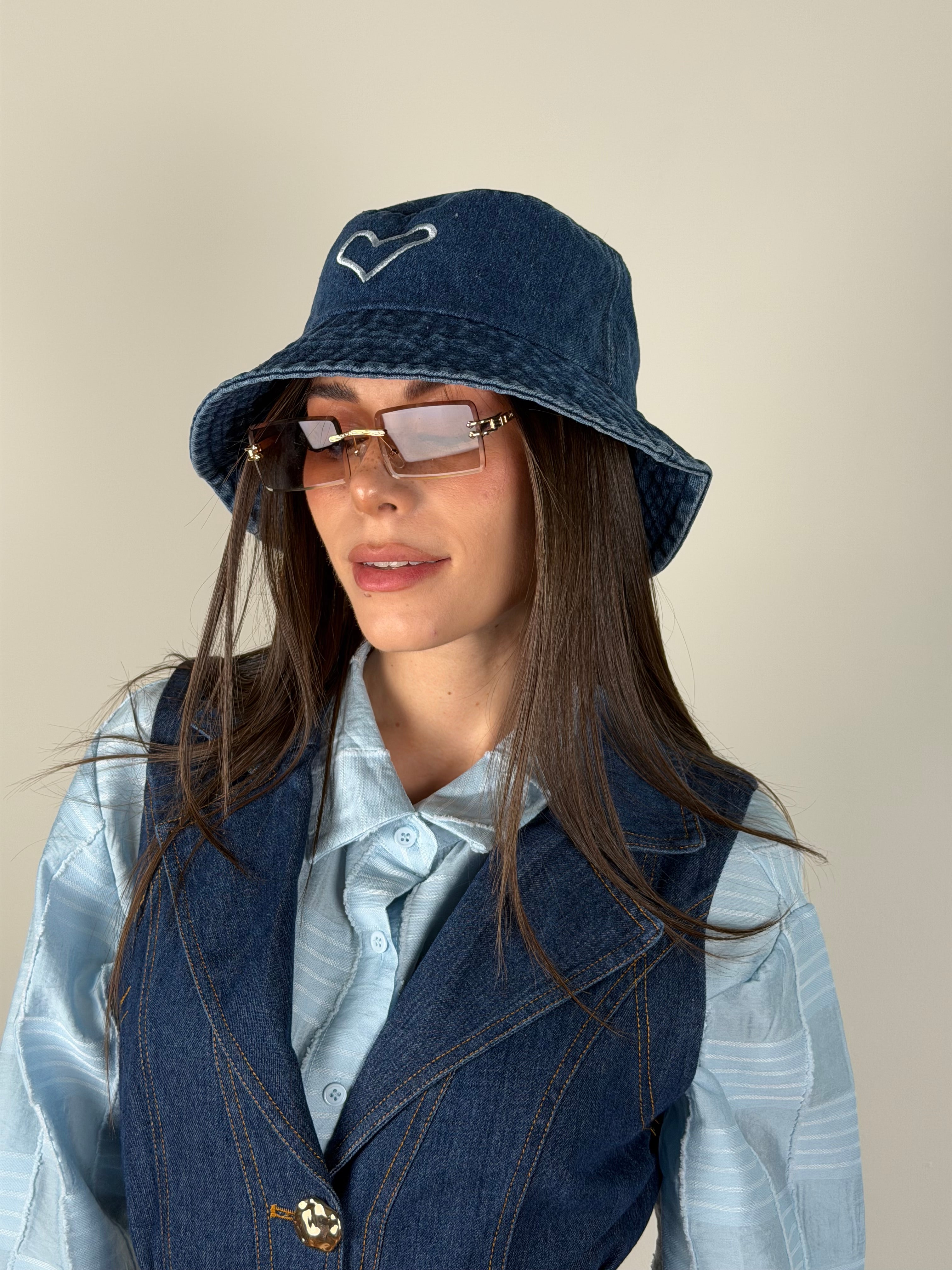 Cappello millennial jeans blu