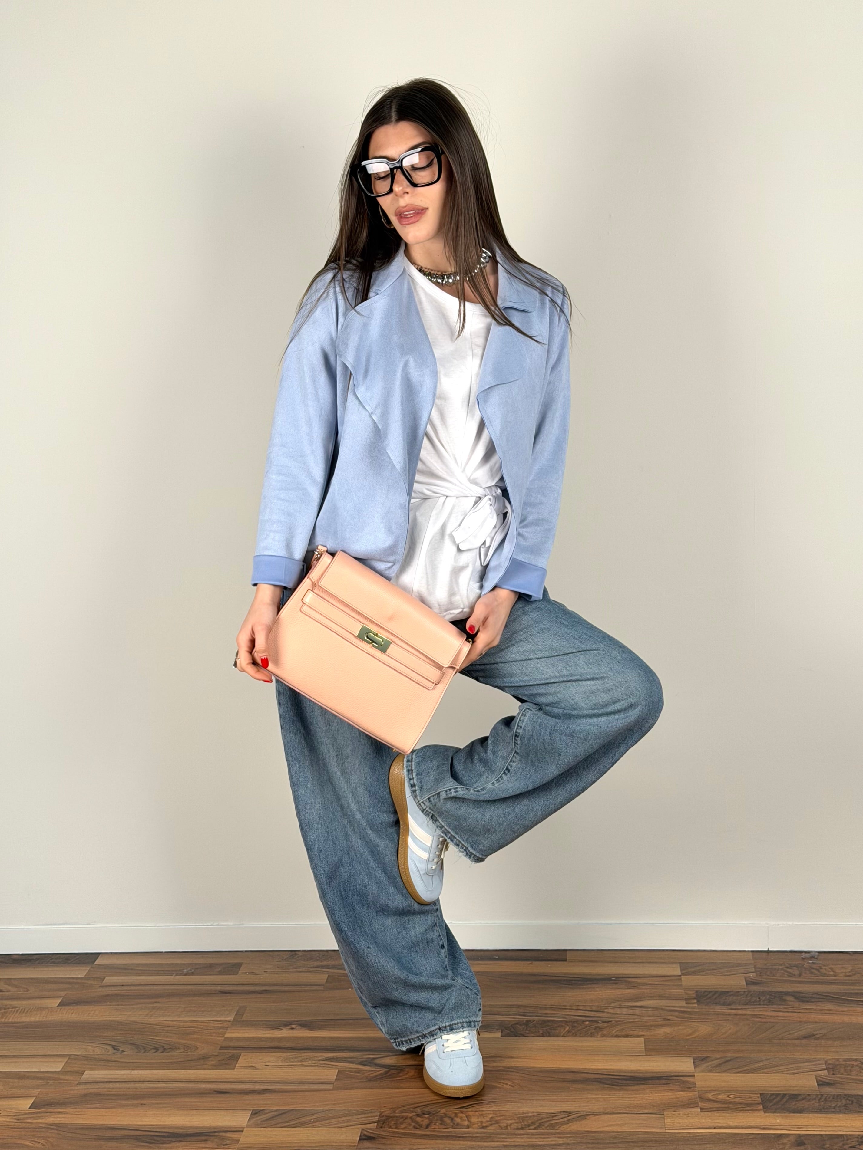 T-shirt nodino laterale bianca