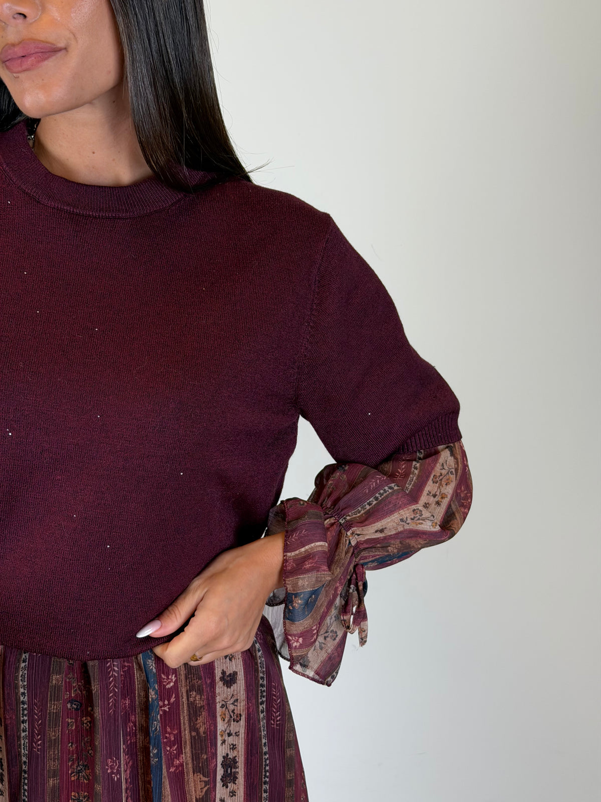 Maglia Ines bordeaux