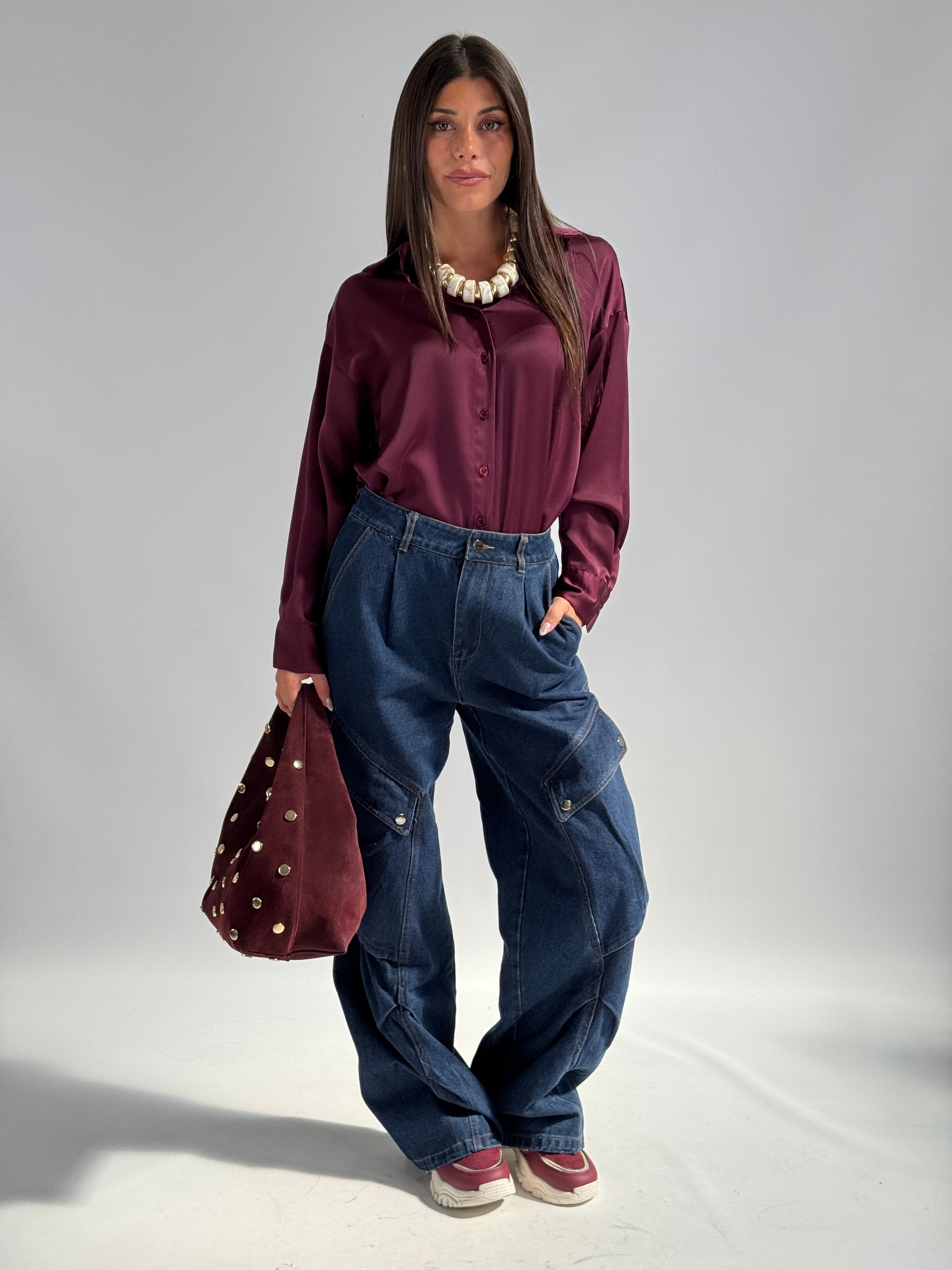 Camicia Delia bordeaux