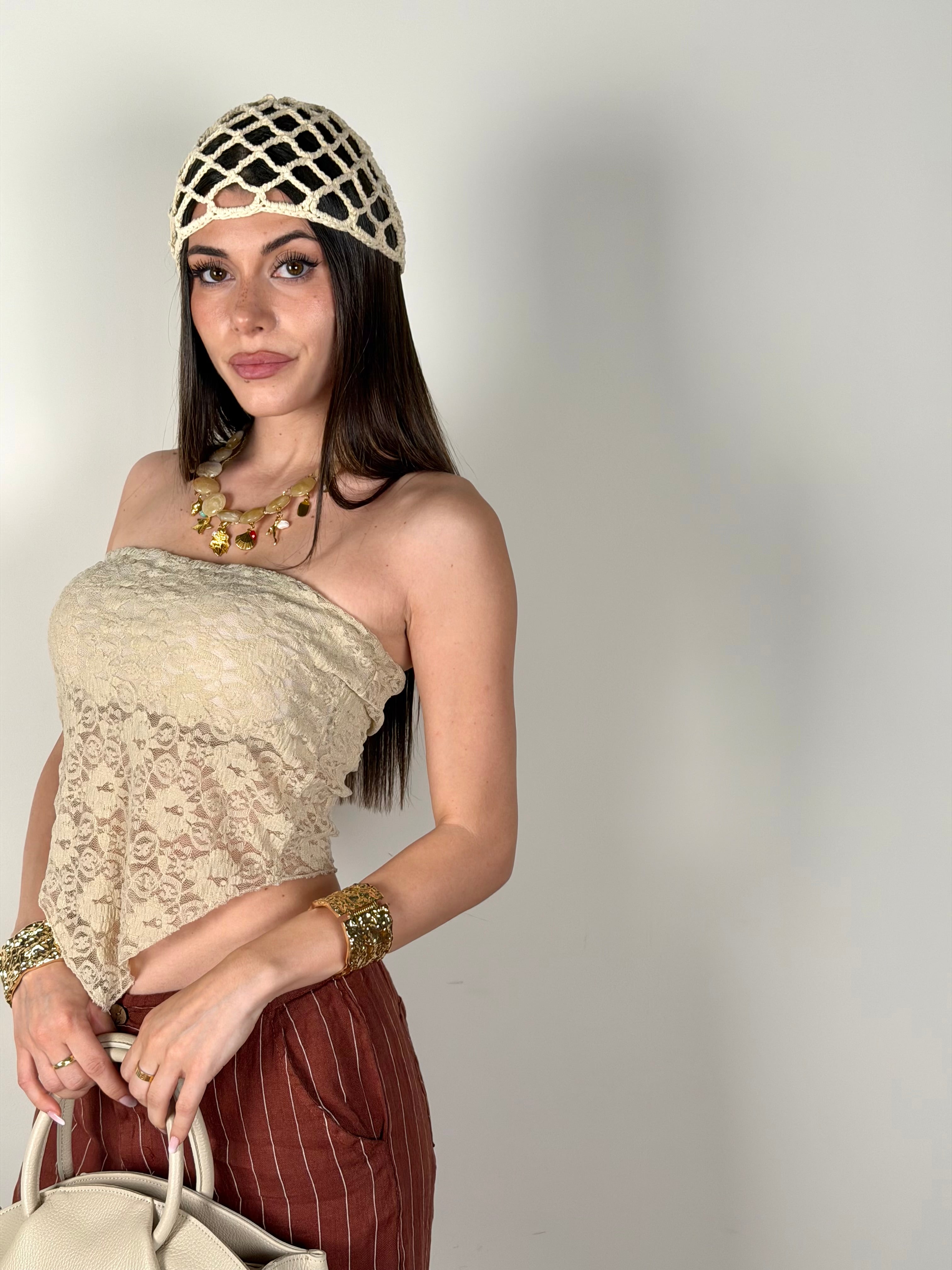 Top Elettra beige