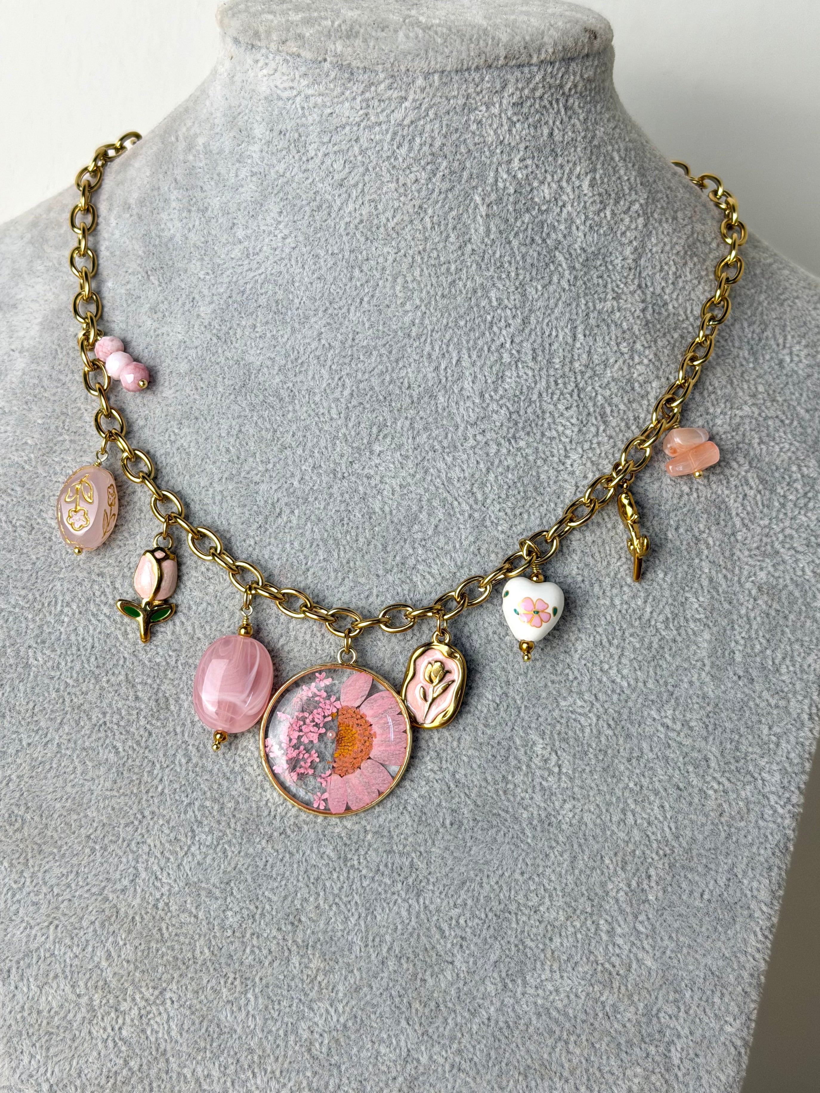 Collana ciondoli - collezione pink&brown