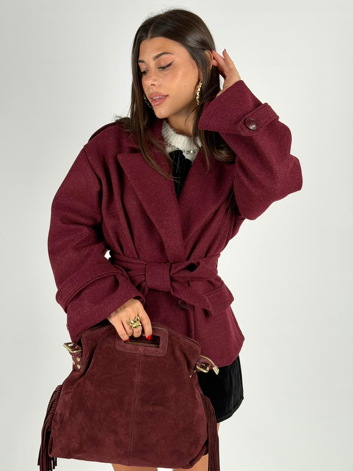 Cappotto Clara bordeaux