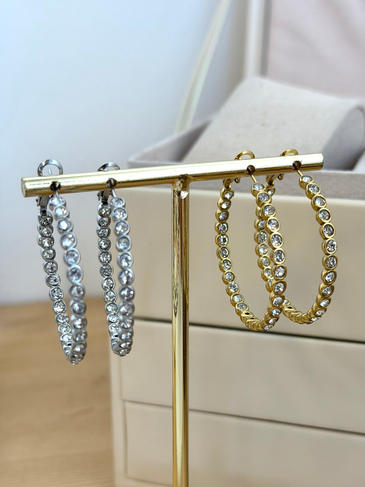 Orecchini cerchio diamond - collezione diamond