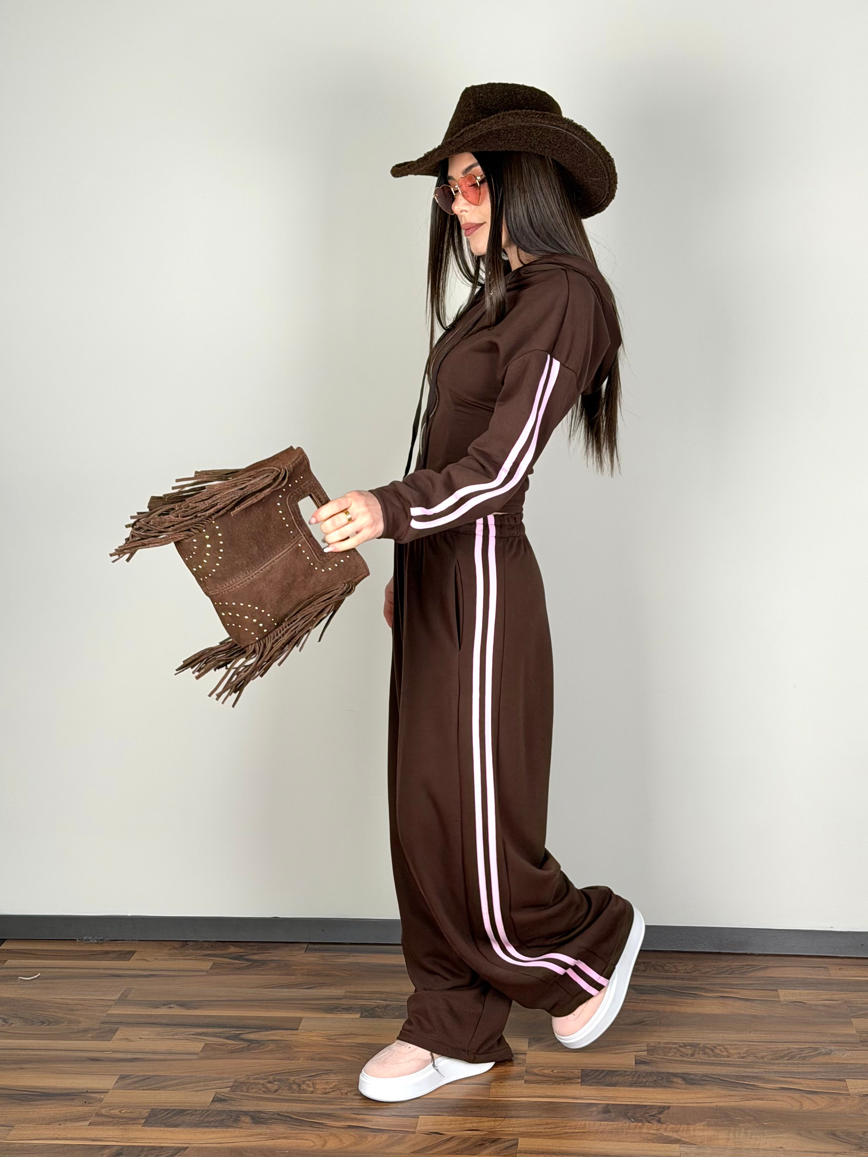 Felpa tuta sportiva Iconic moro