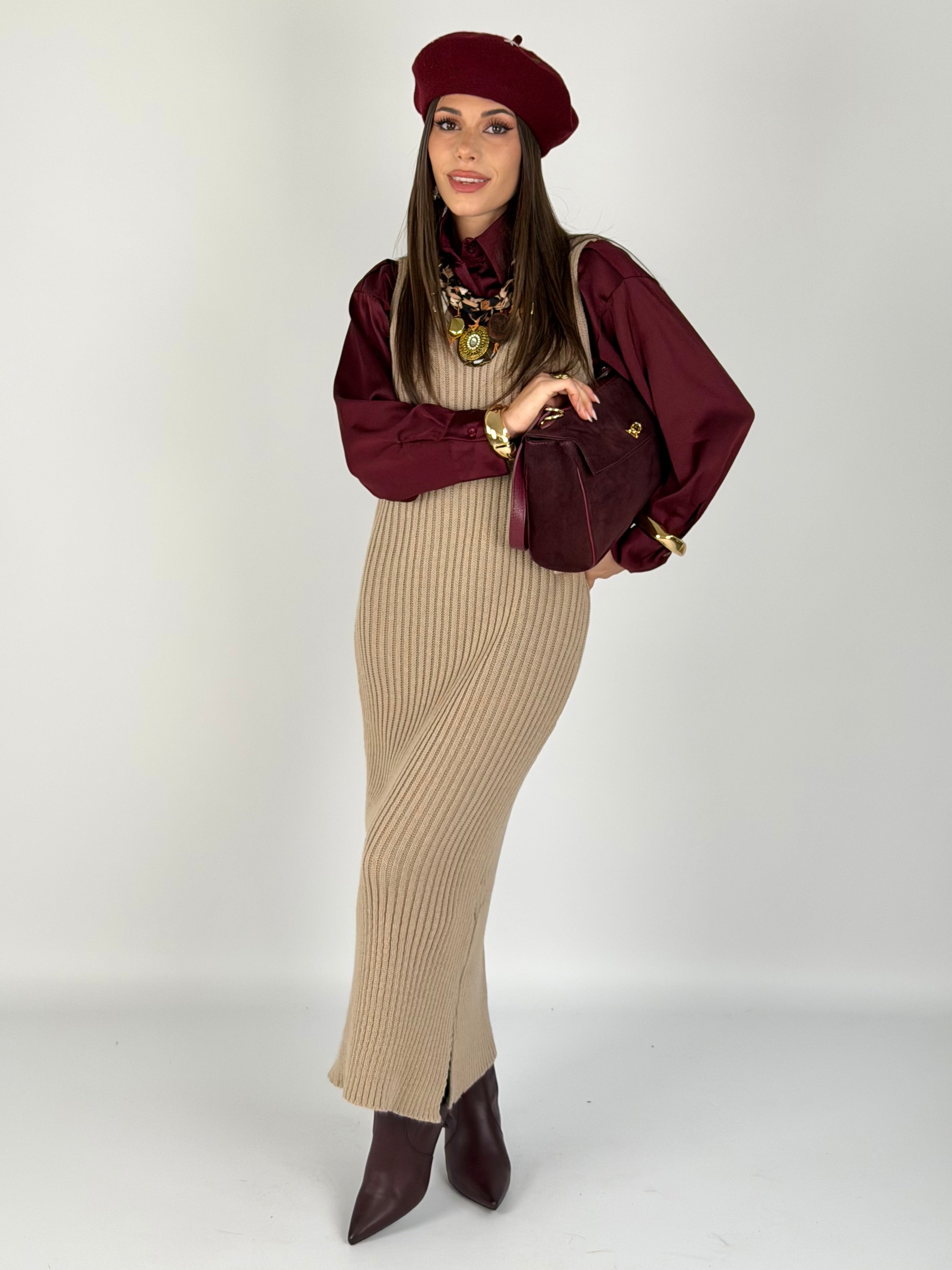 Abito + maglione Asia beige
