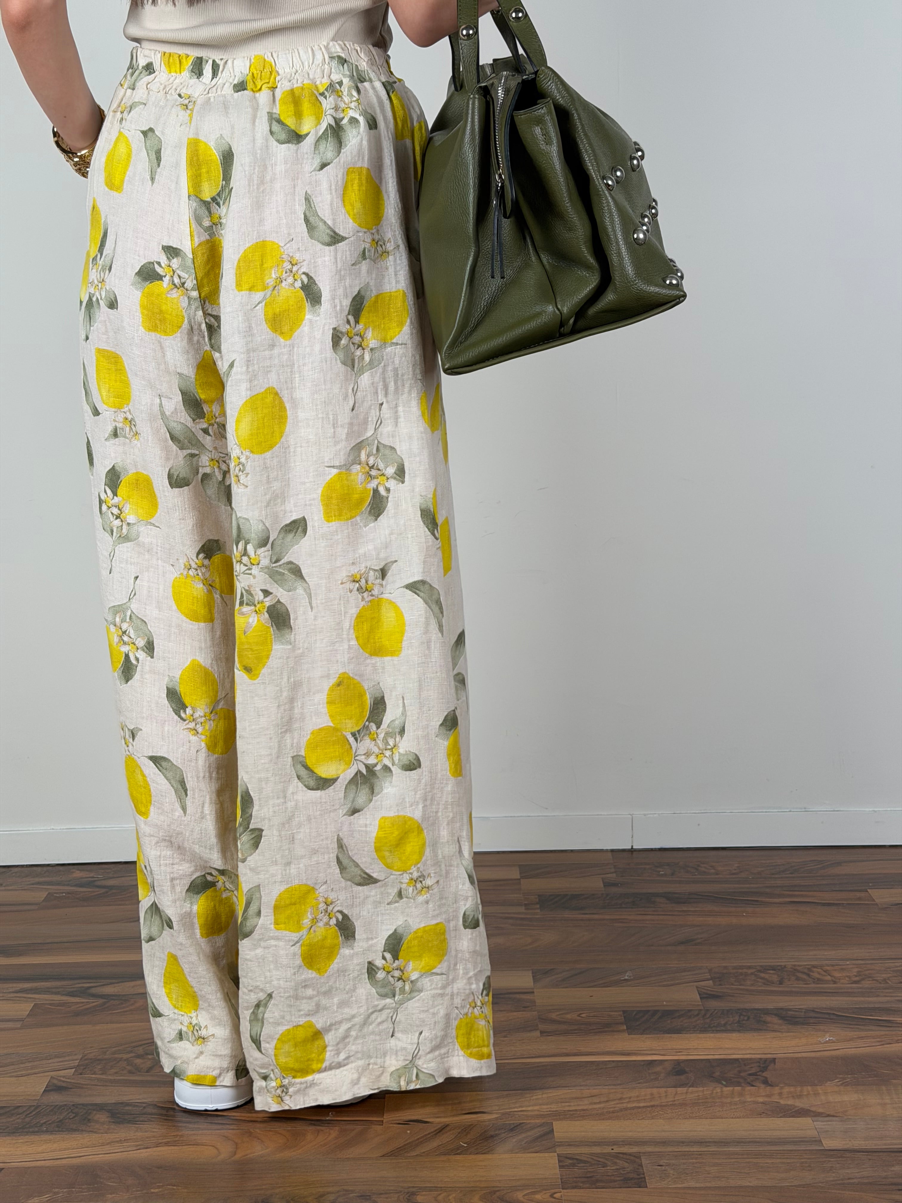 Pantalone puro lino LEMON