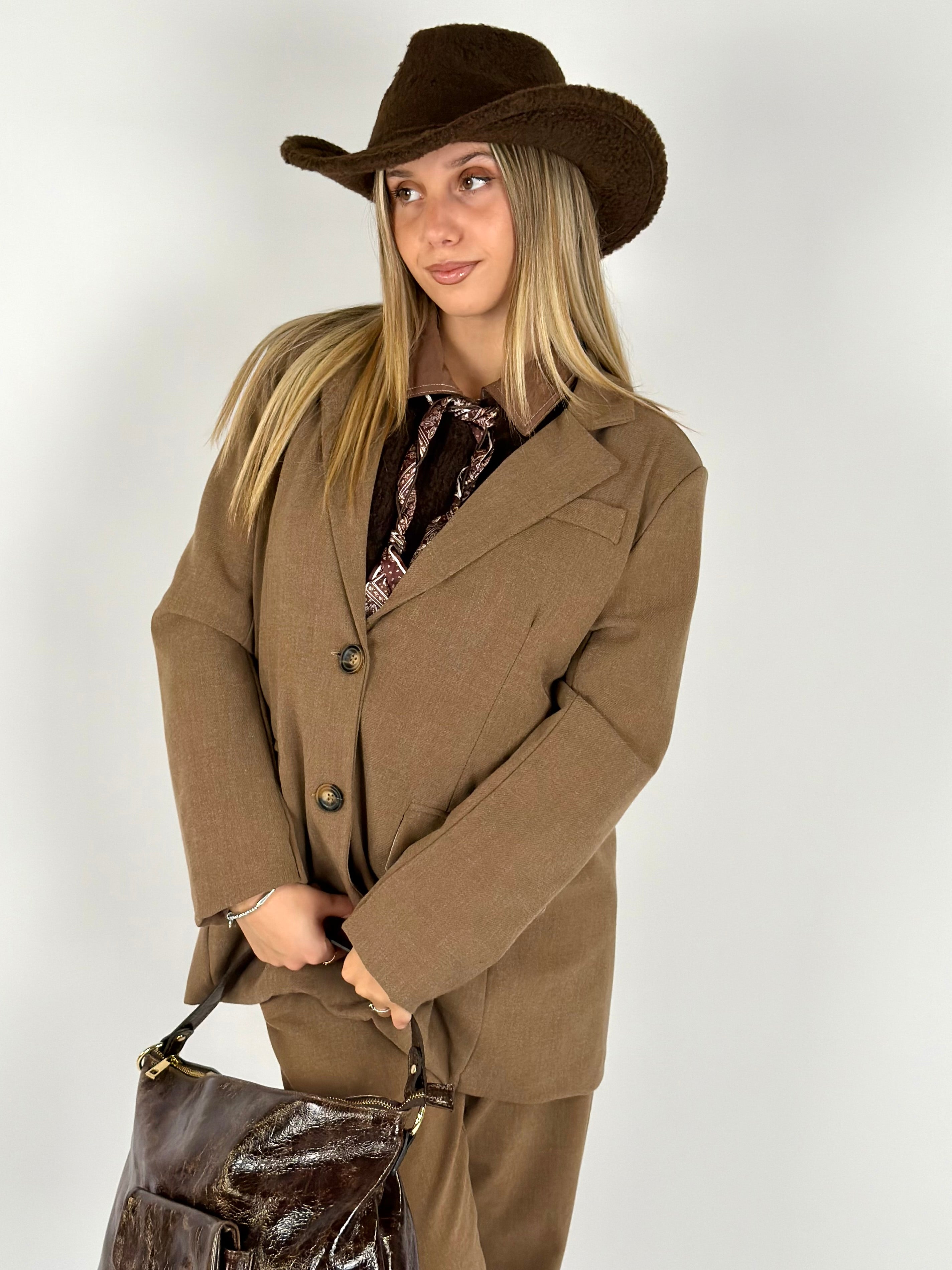 Giacca completo Dafne tabacco