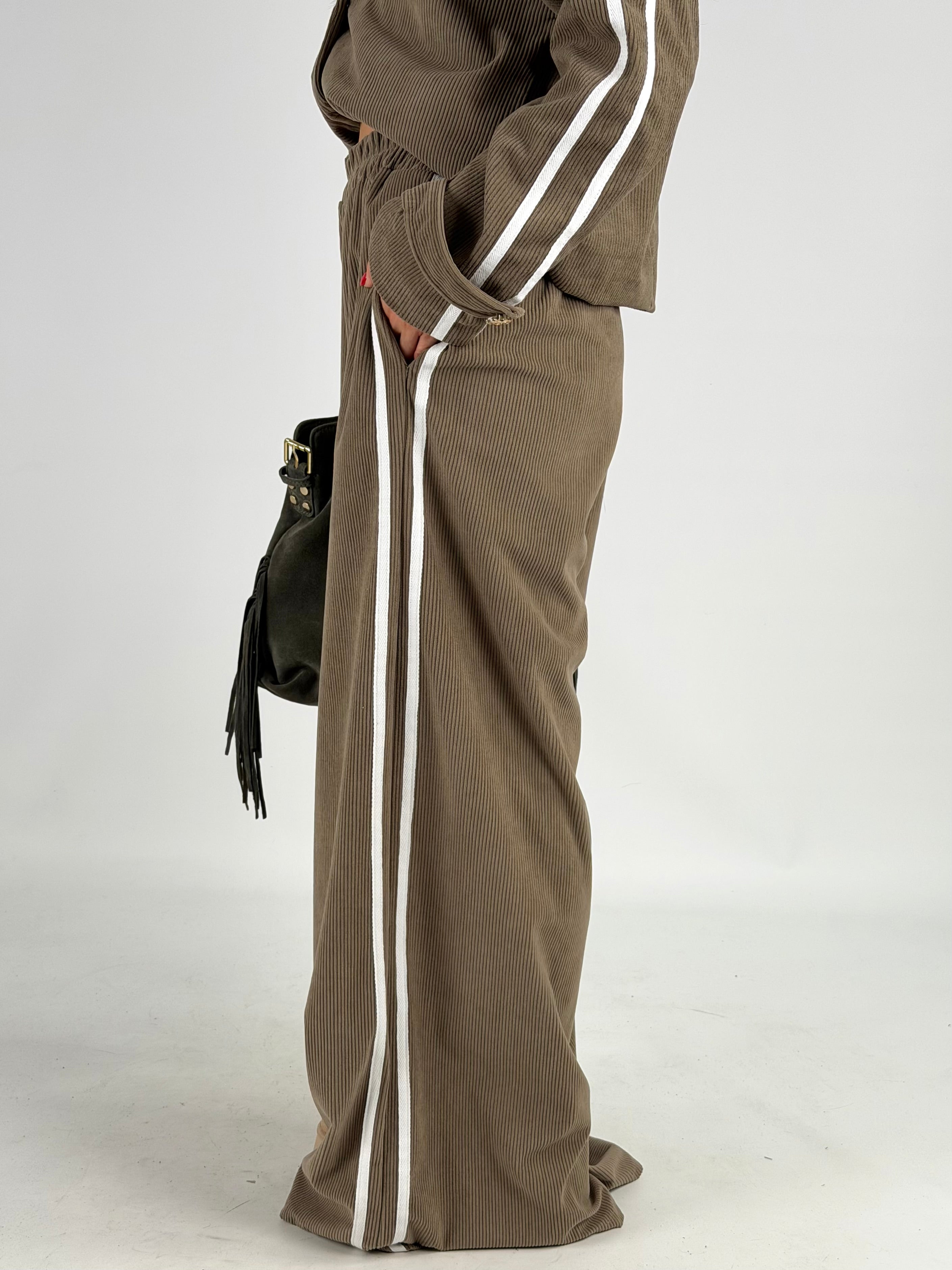 Completo Adi velluto beige