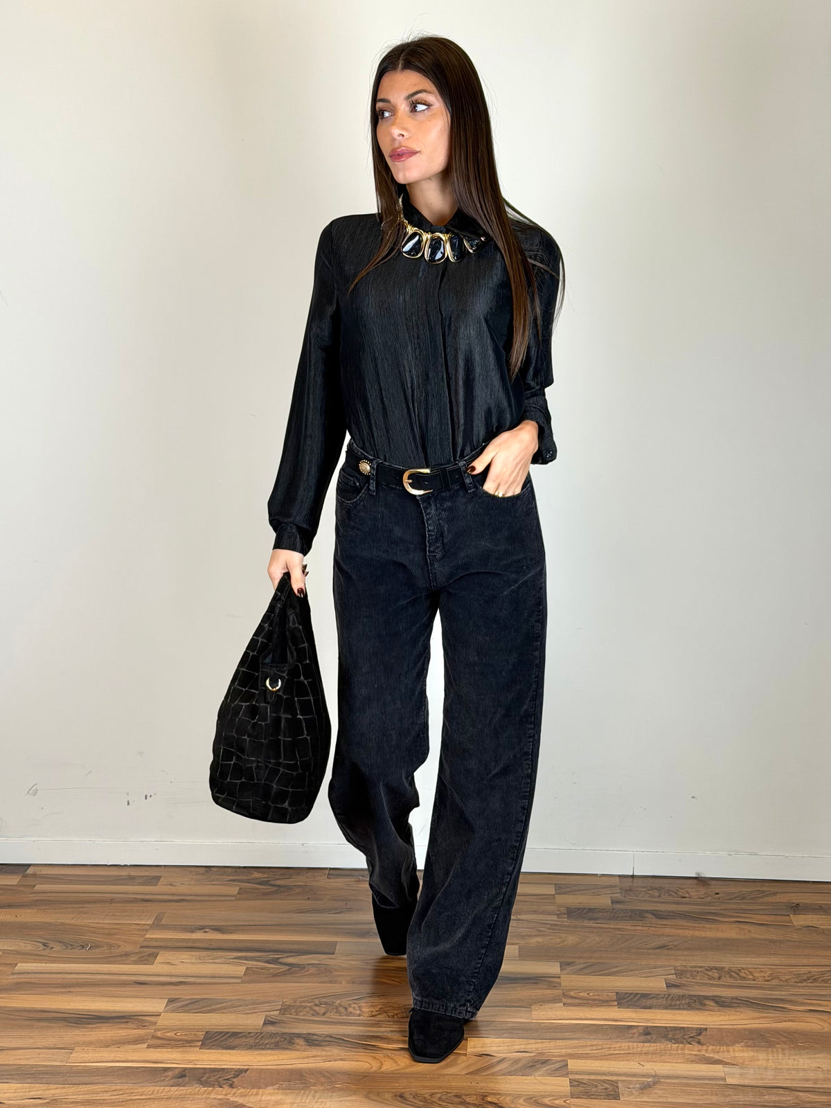 Camicia Loren nera