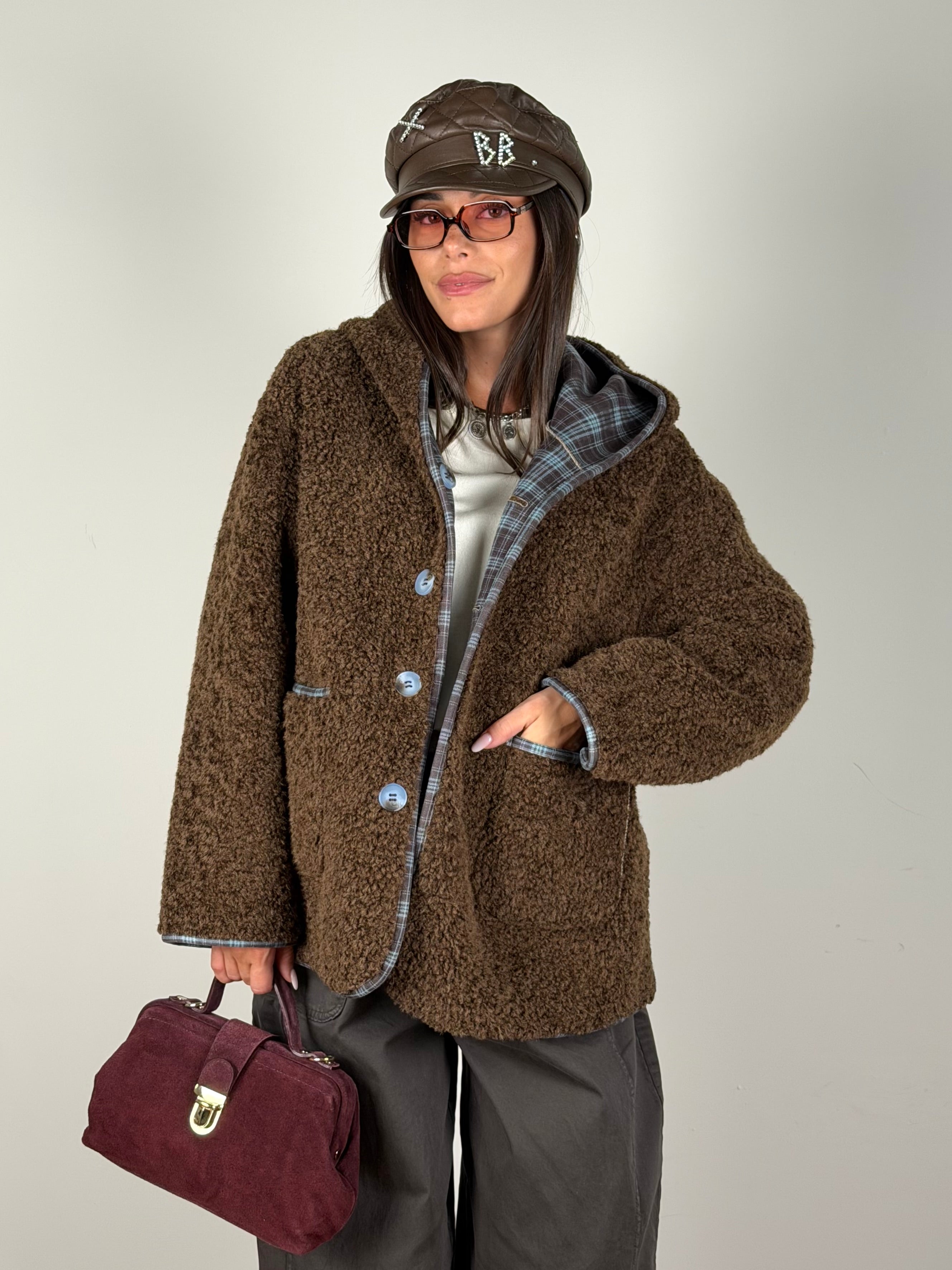 Teddy reversibile celeste