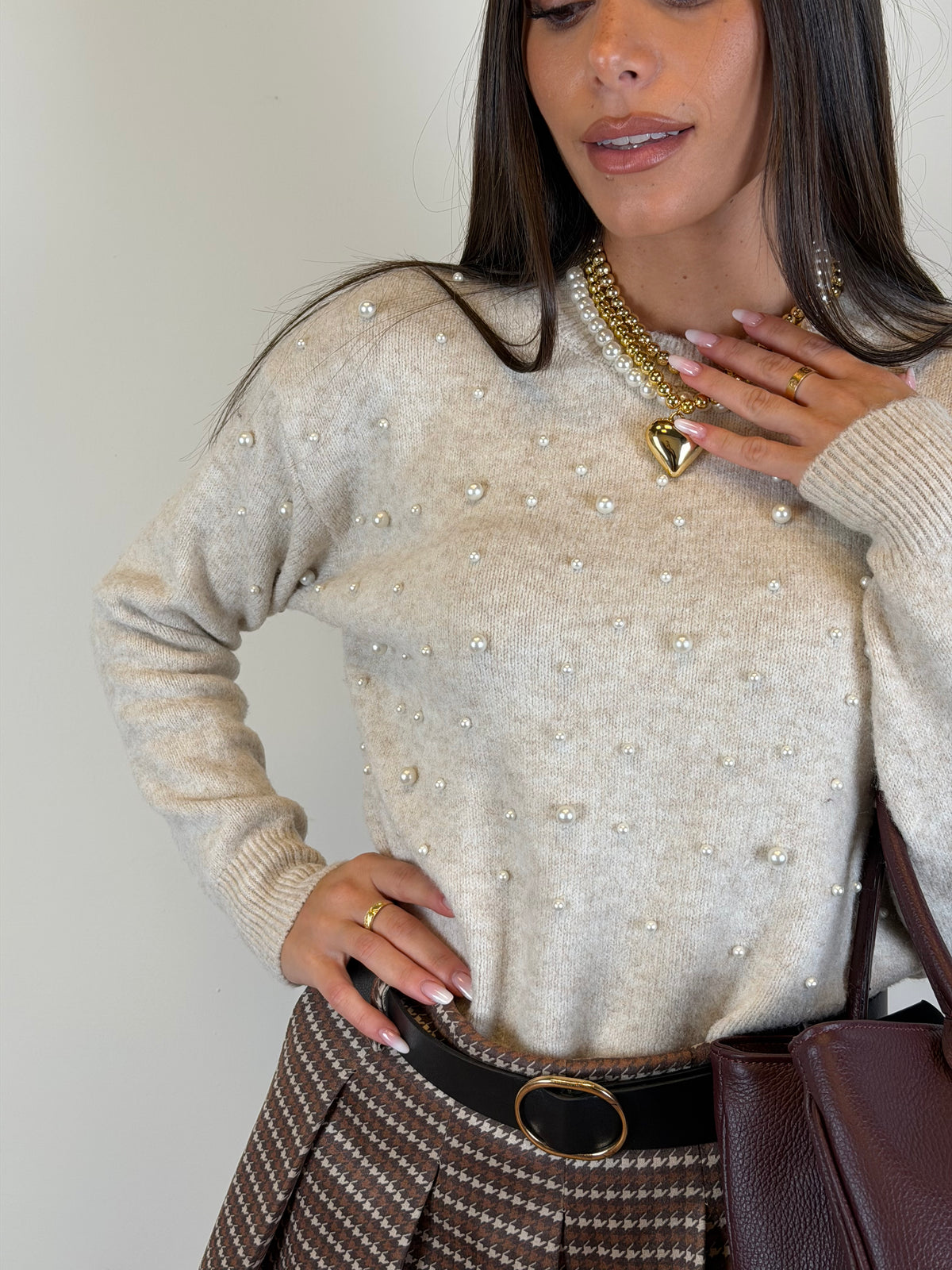 Maglia Perla beige