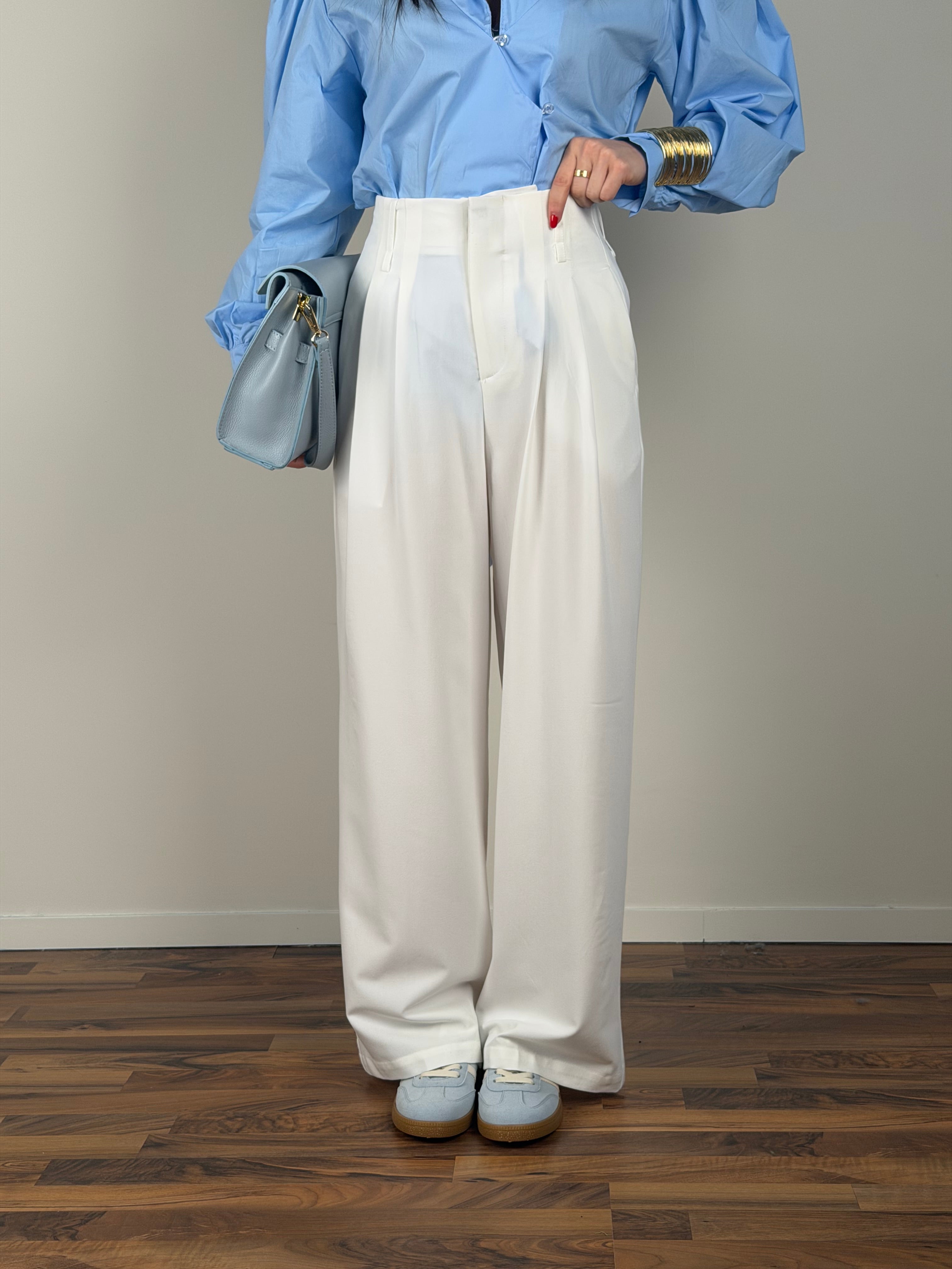 Pantalone palazzo Morgana bianca