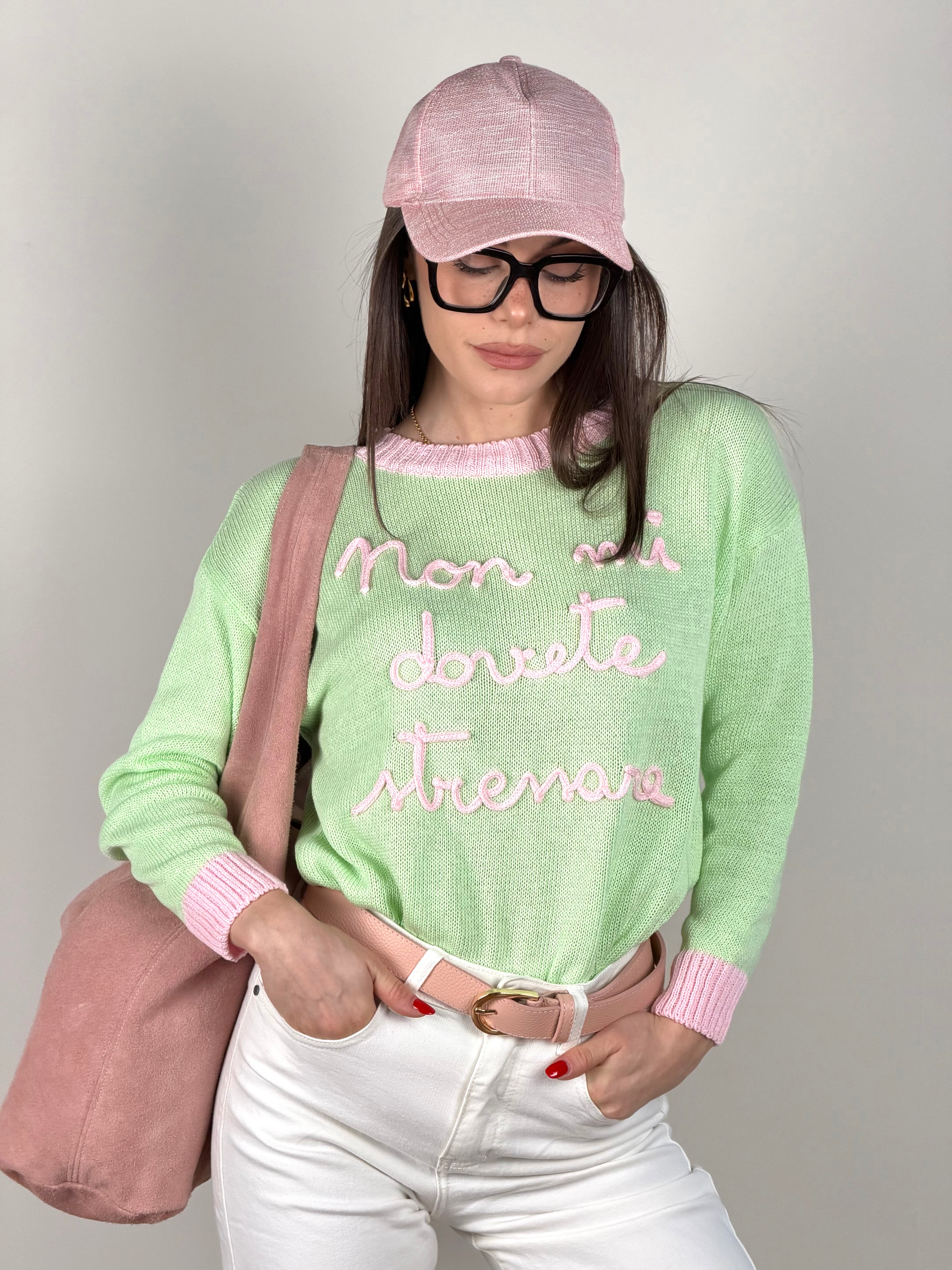 Maglia non mi stressare verde