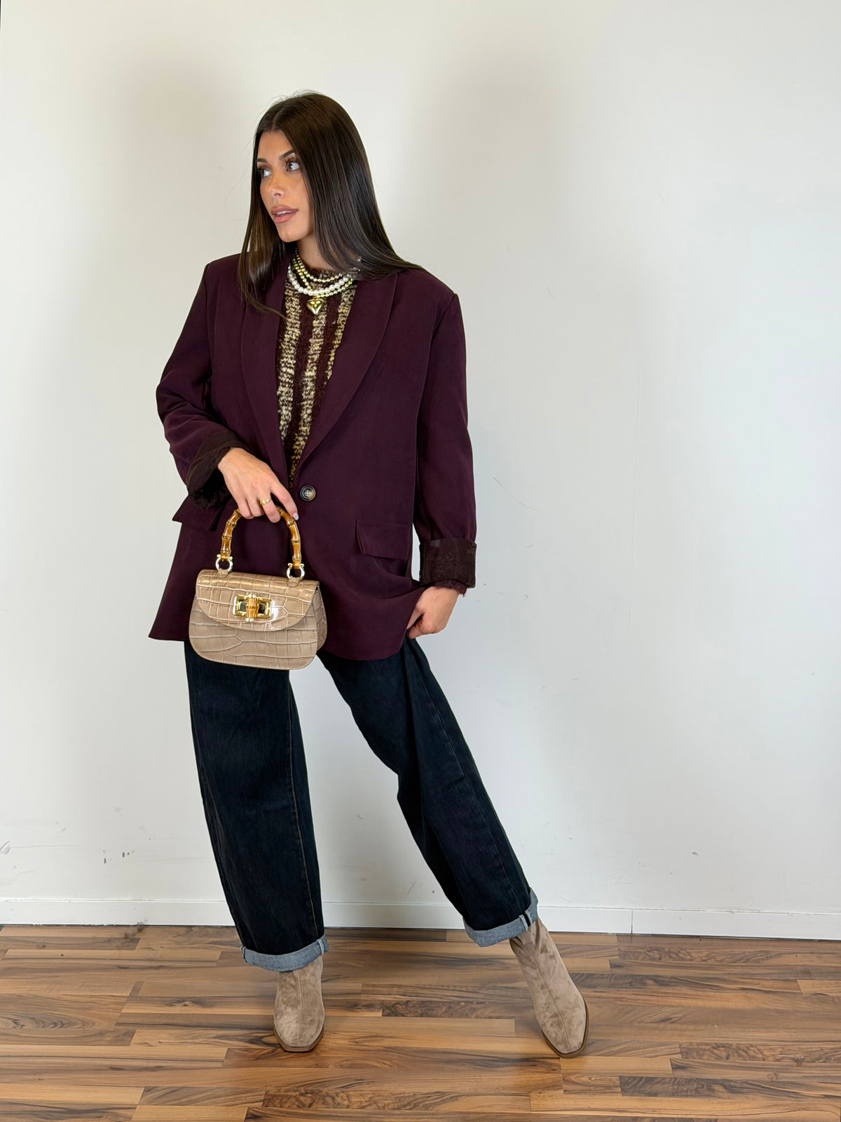 Giacca anni 90 bordeaux