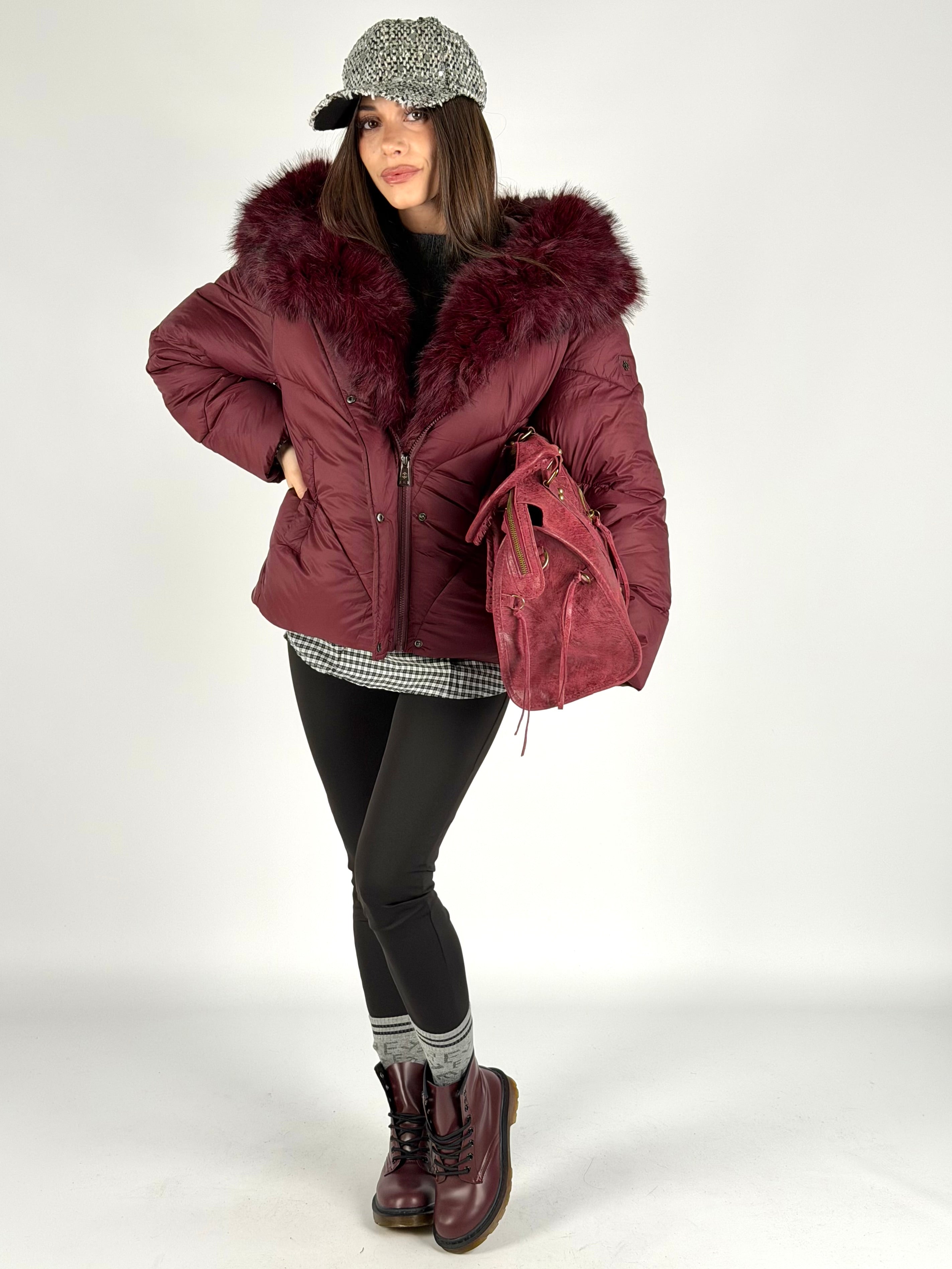 Piumino Margot bordeaux