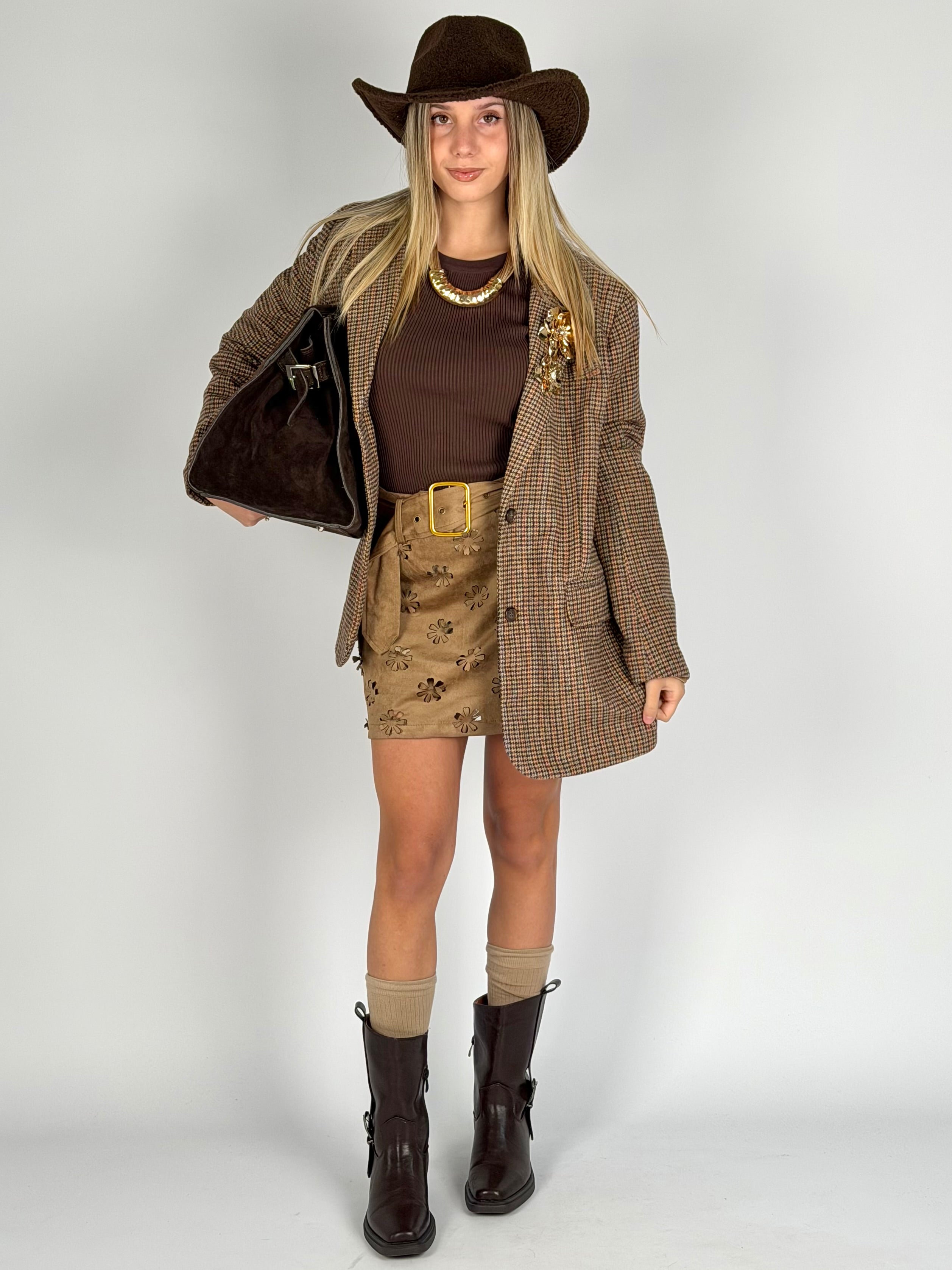 Giacca pied poule spille