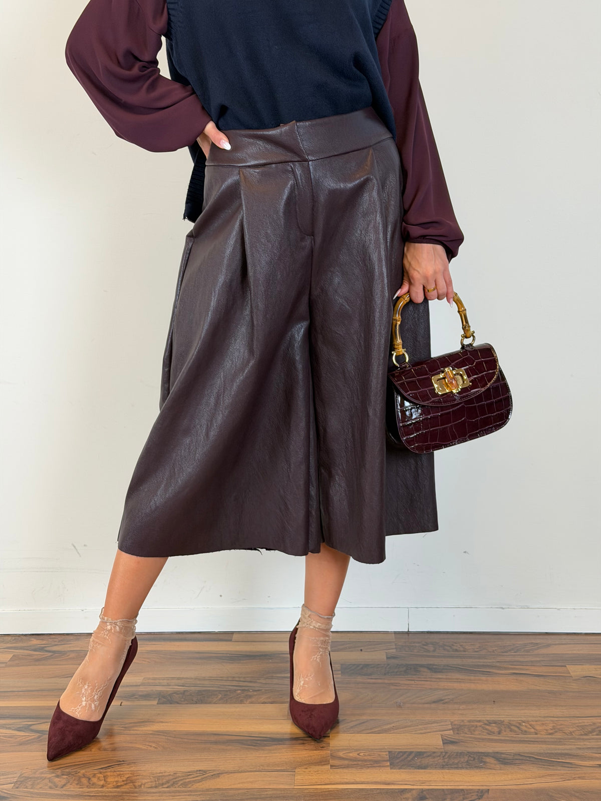 Pantalone Espresso bordeaux