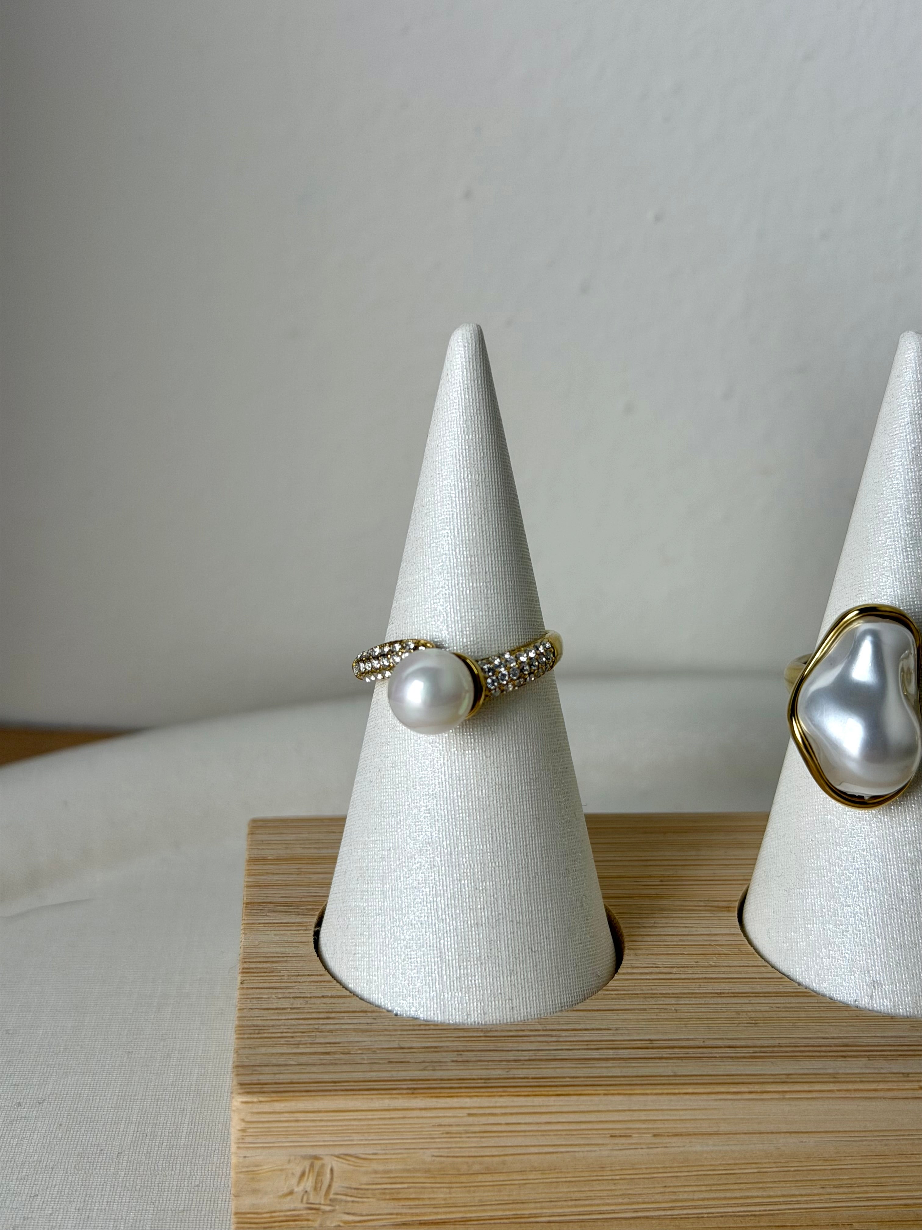 Anello solitario - collezione perla