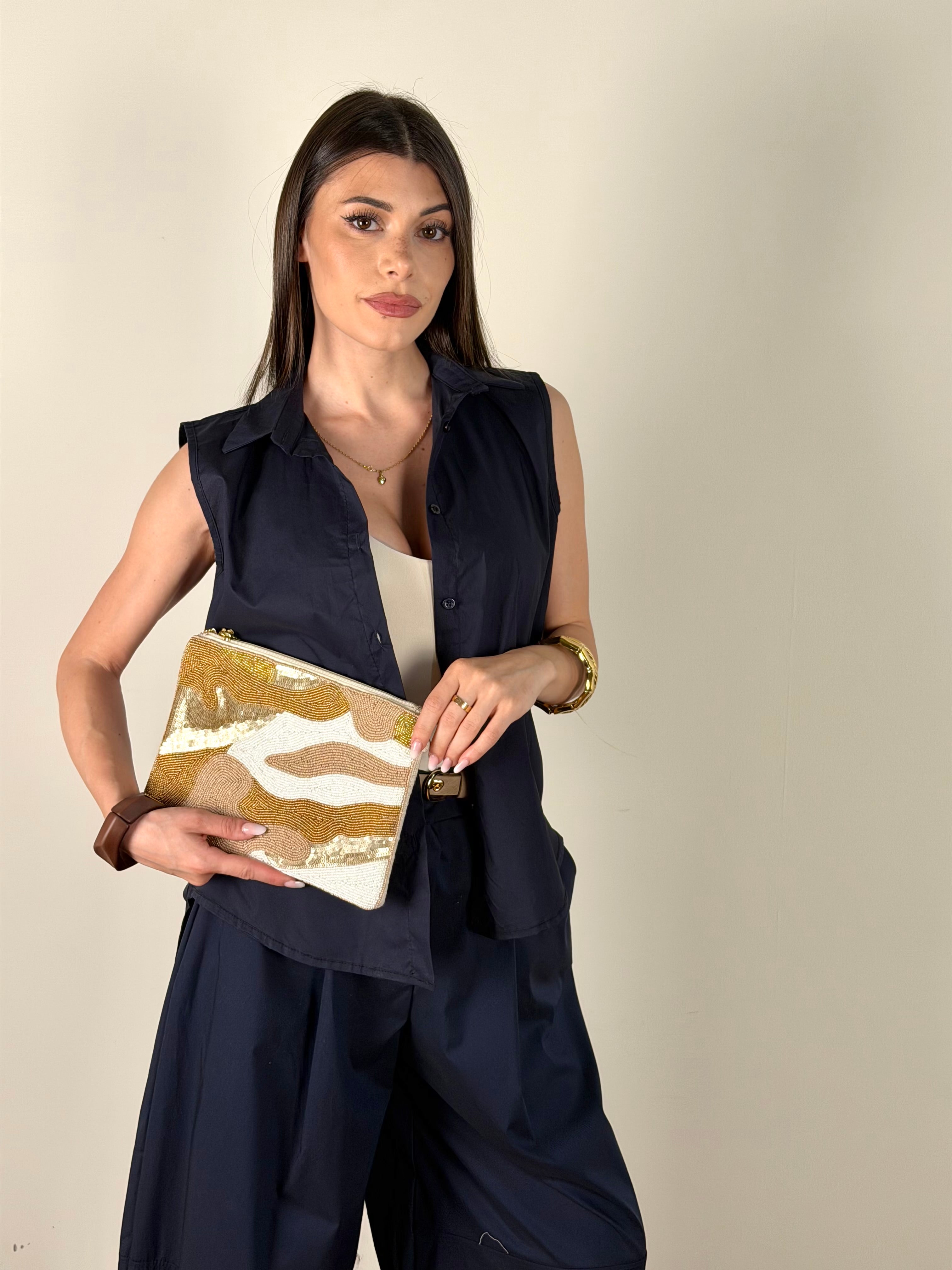 Camicia Singapore blu