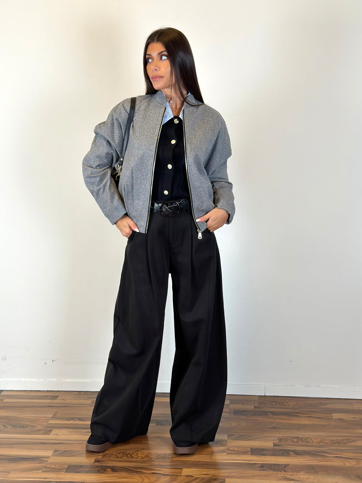 Cappotto Spigato grigio
