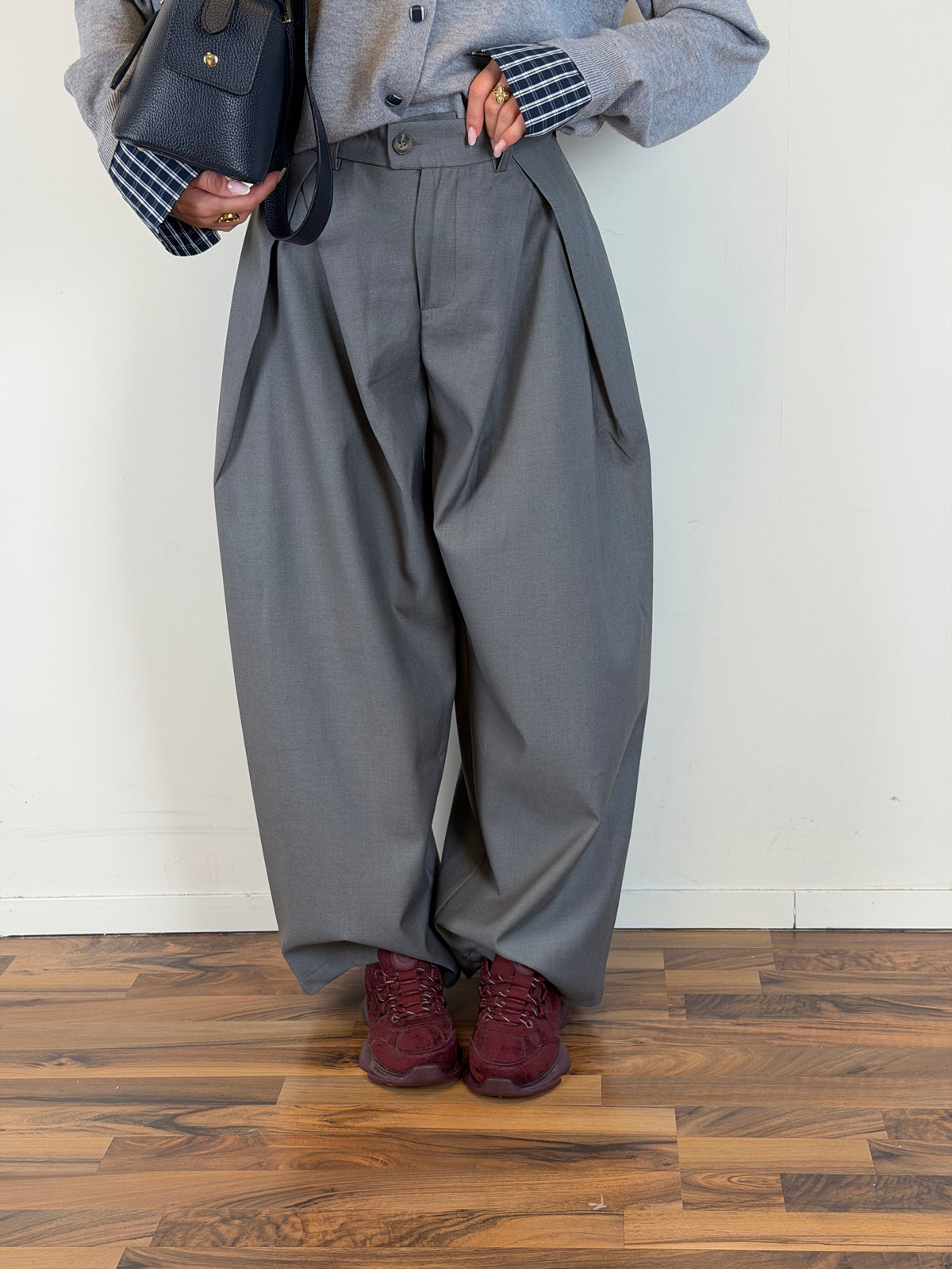 Pantalone old school grigio