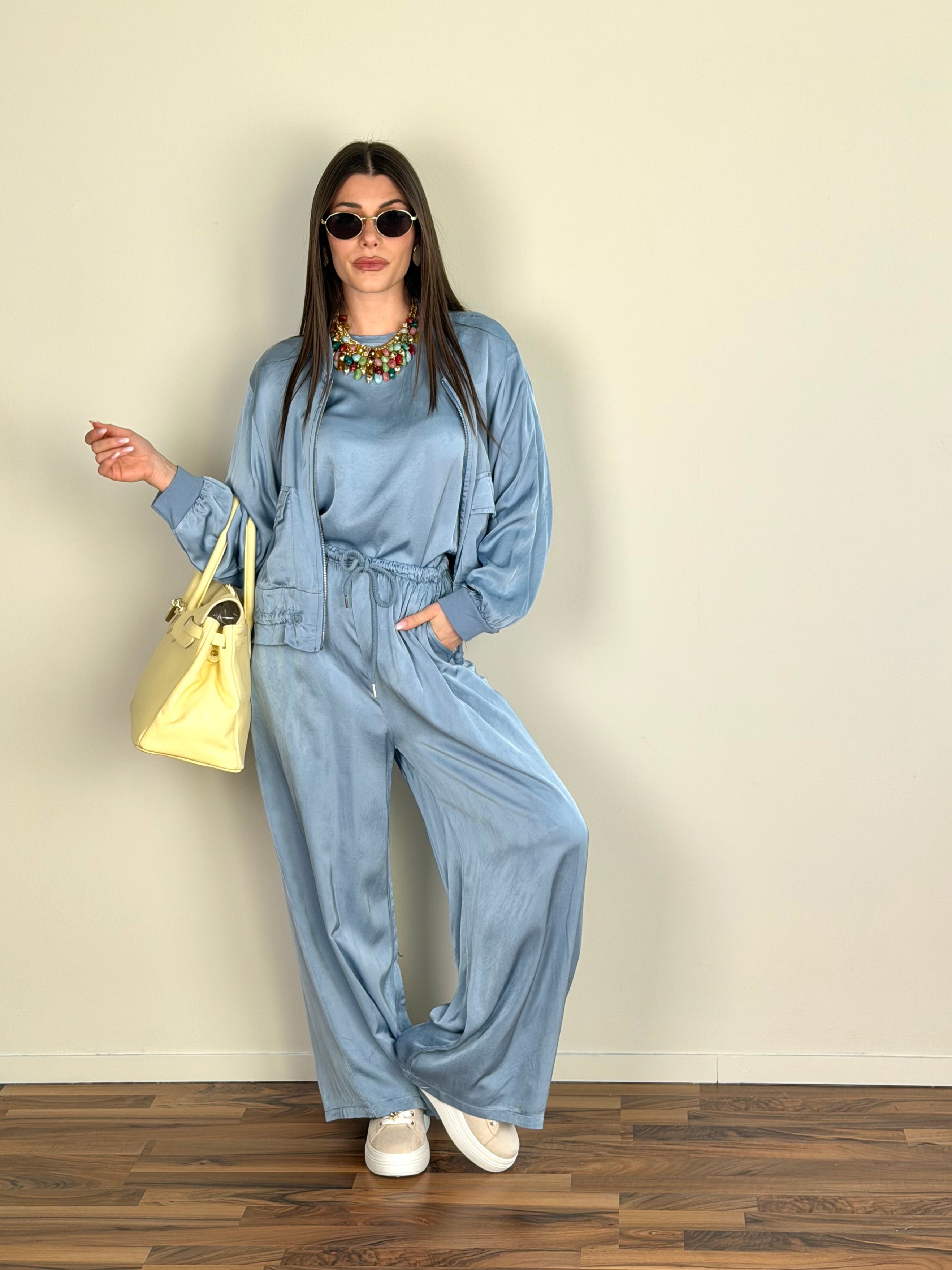 Felpa Miranda celeste